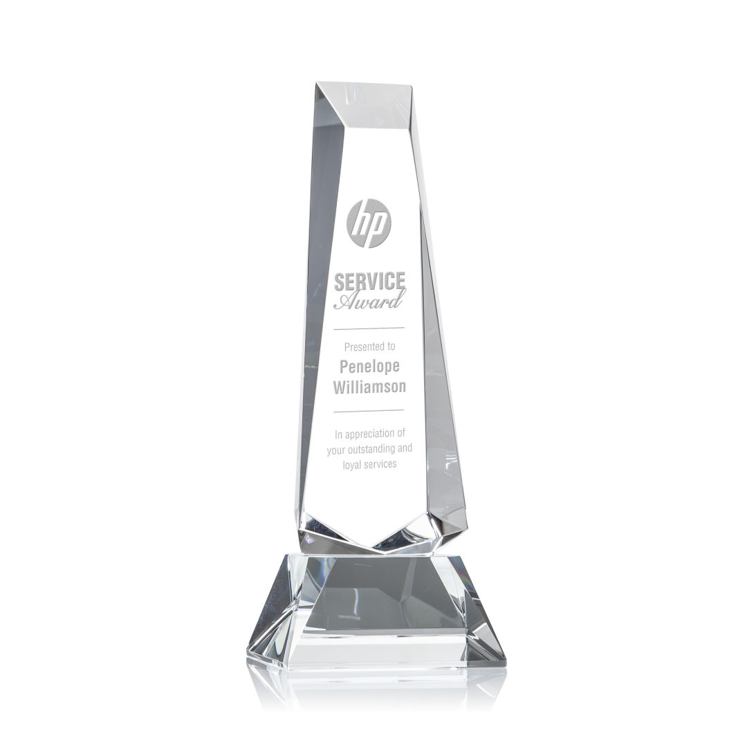 Rustern Obelisk Award on Base - Clear 10