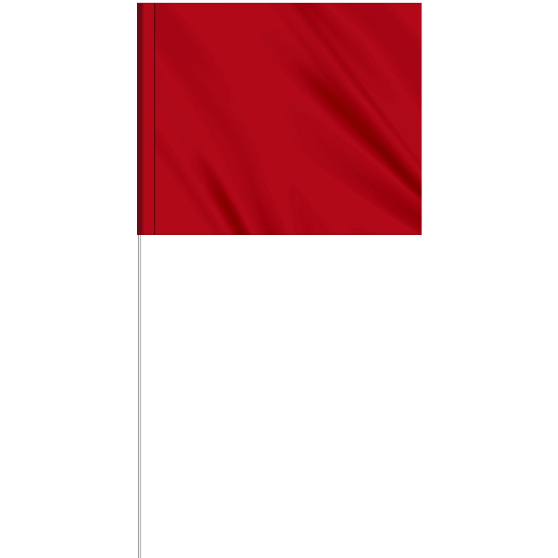 1-Color 5" x 6" Custom Vinyl Marking Flag w/ 27" Plastic Staff 18