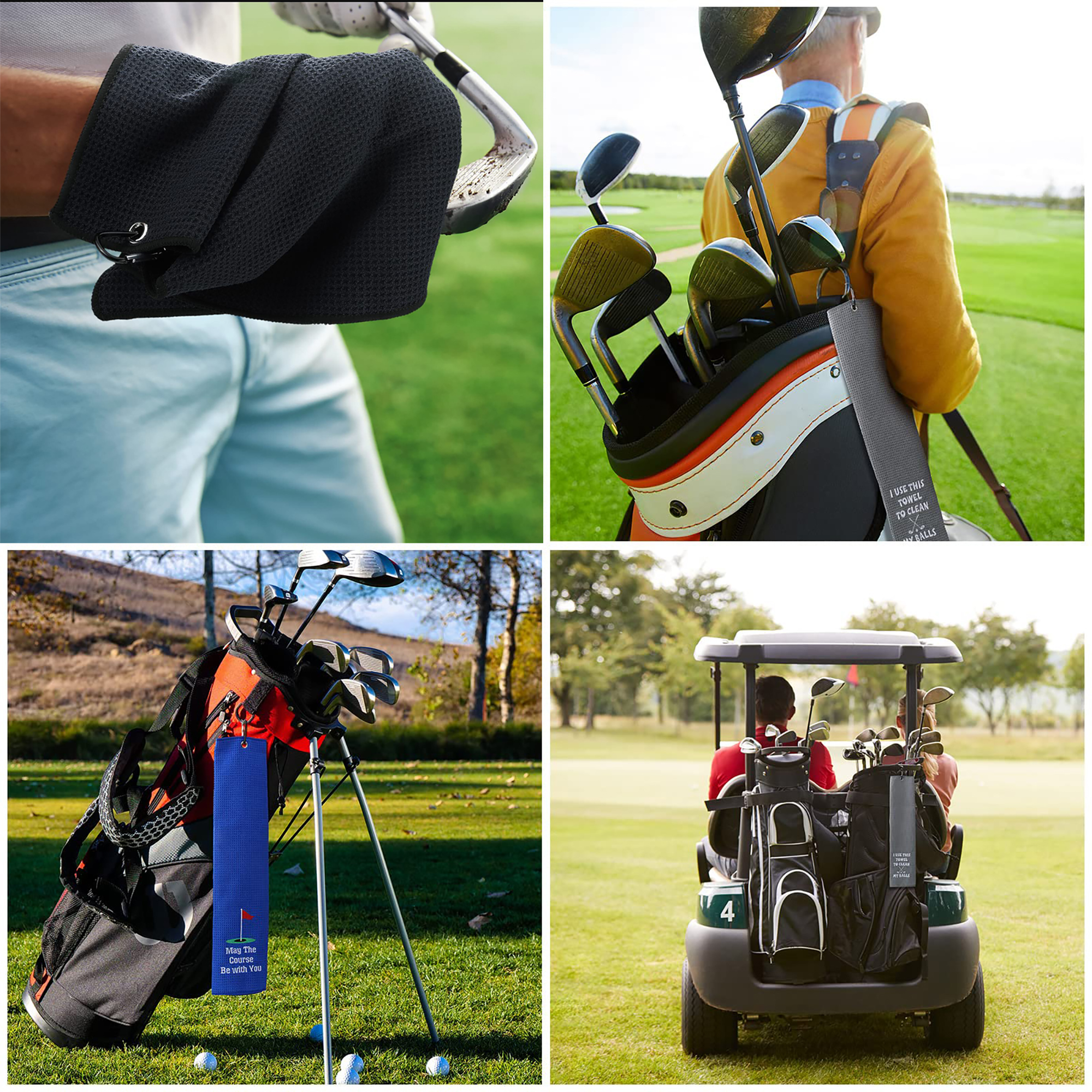Premium Microfiber Golf Towel with Durable Aluminum Clip 9