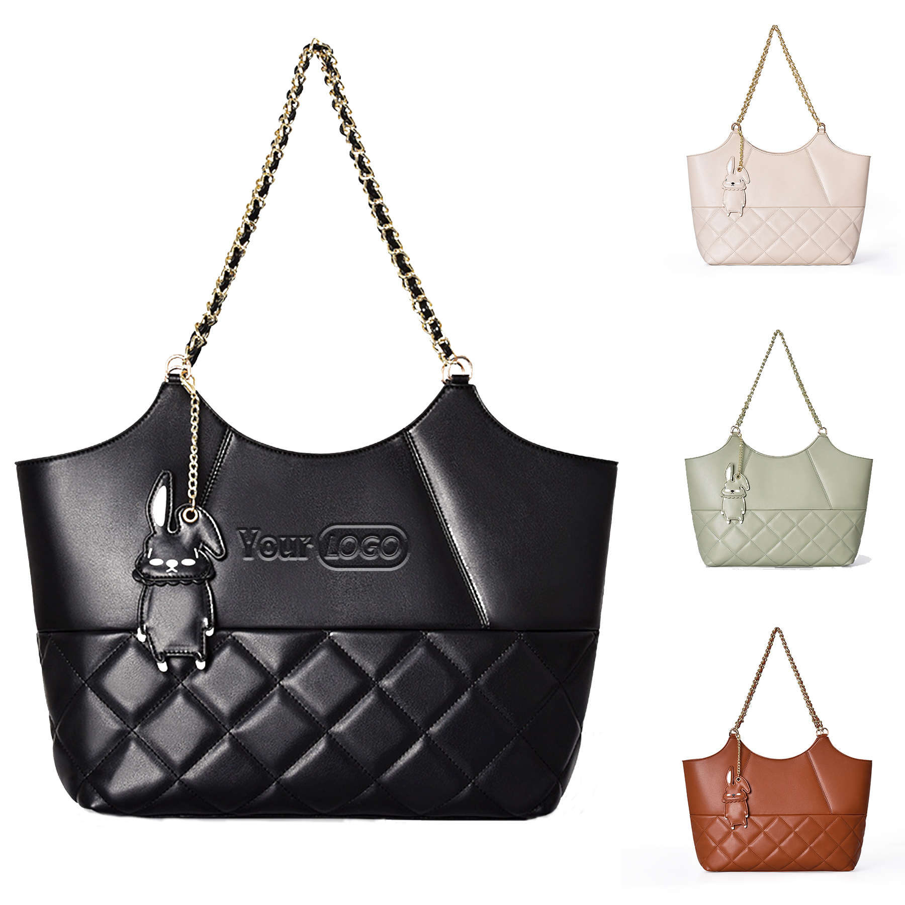 Shoulder PU Leather Tote Bag 2