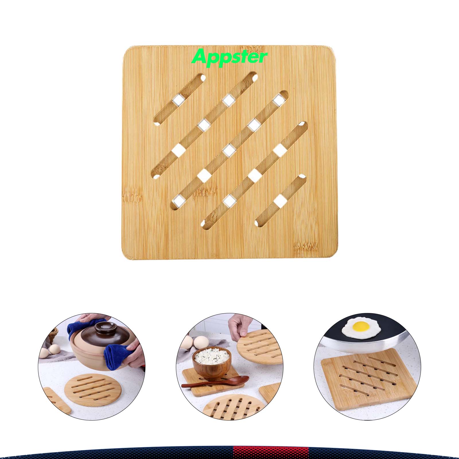 Square Bamboo Coaster 2