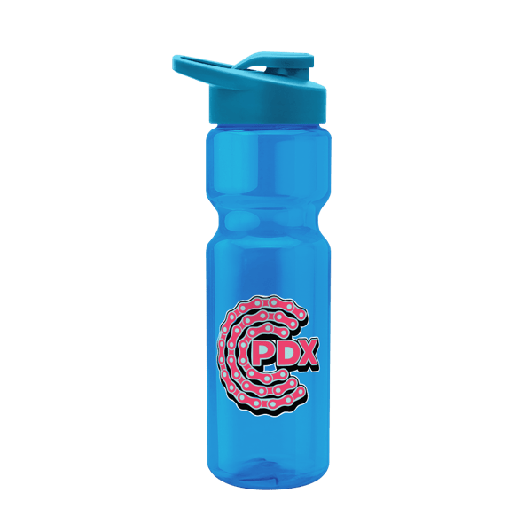 Blazer 28oz Transparent Bike Bottle w/Drink-thru Lid 1187