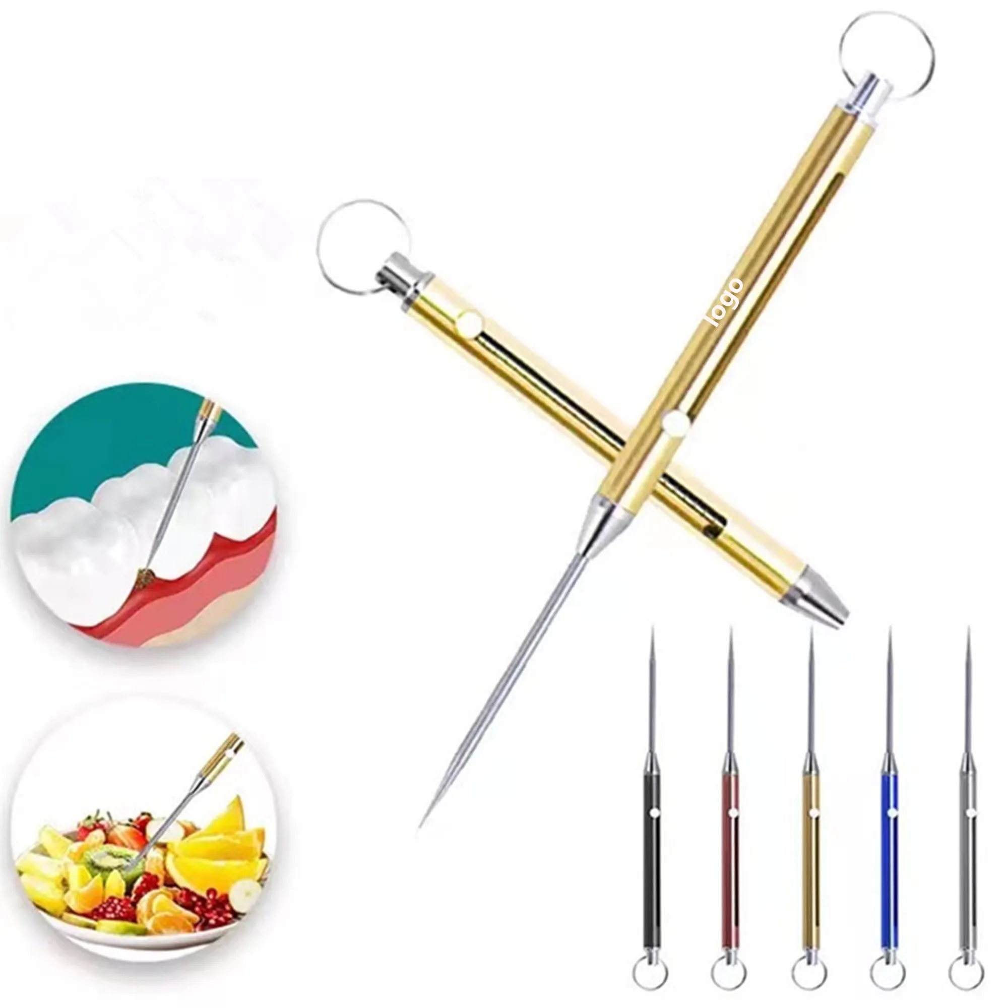 Reusable Titanium Metal Pocket Toothpicks