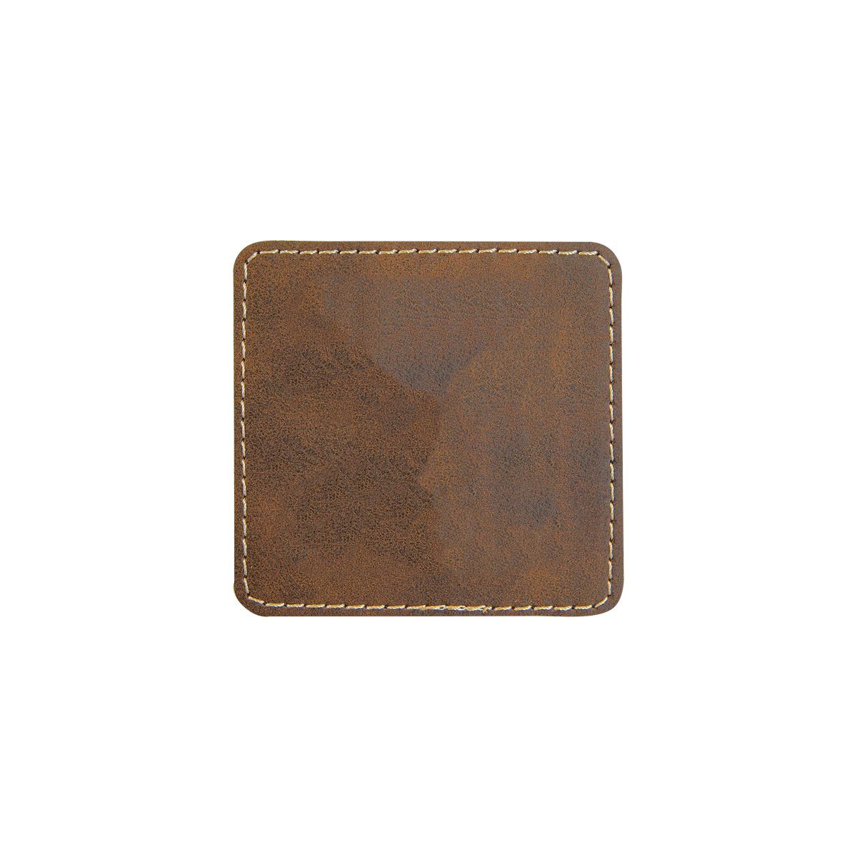 3" Rustic/Gold Leatherette Square Patch with Adhesive 1