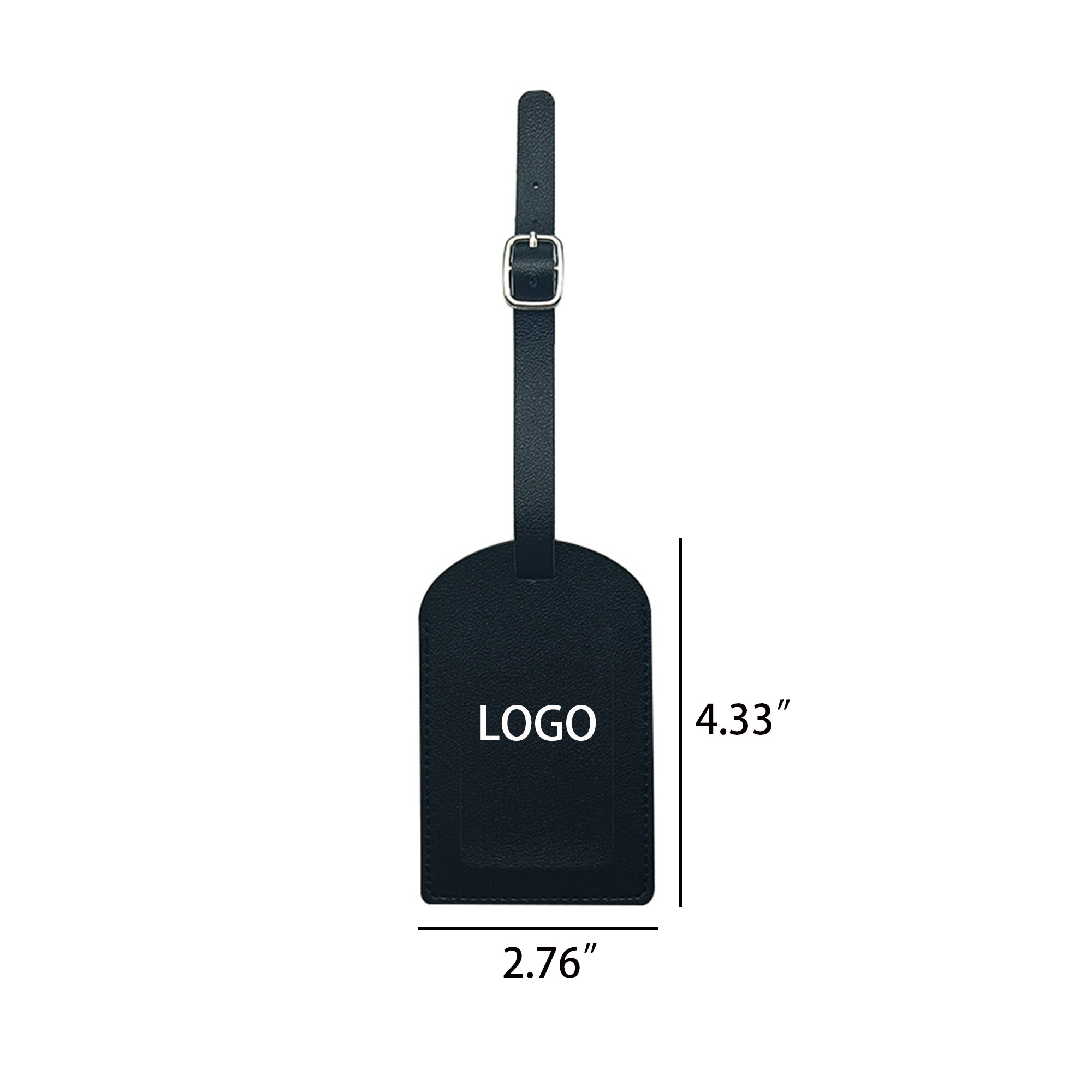 Portable PU Leather Luggage Tag Adjustable Lanyard 10