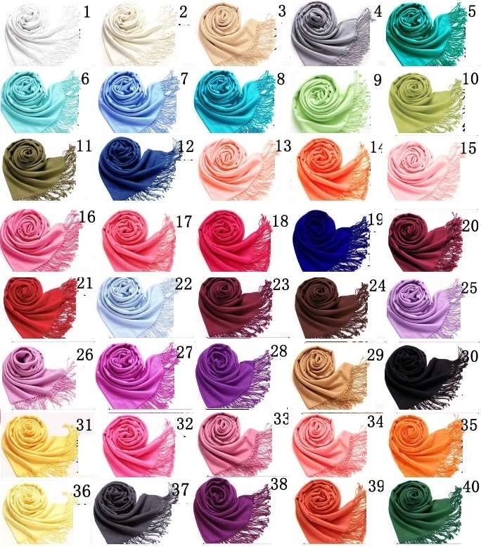 solid color Pashmina Scarf for women, custom women's shirt with logo imprint 3