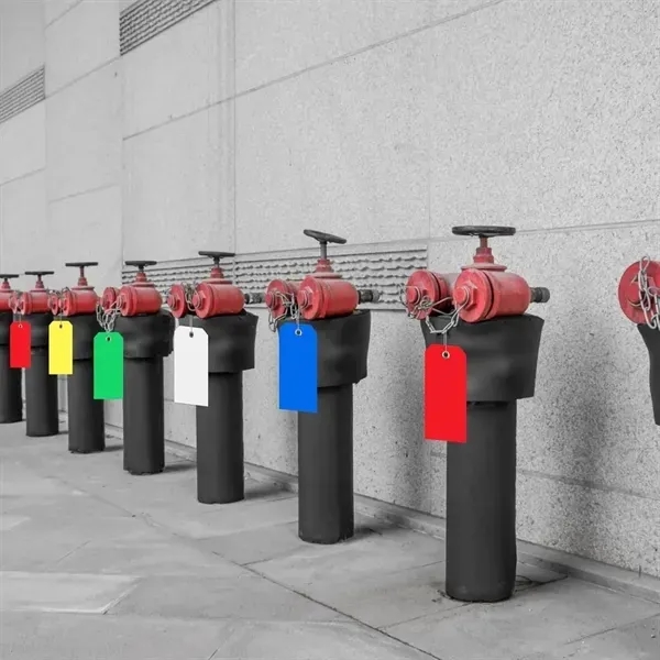 Waterproof Plastic Shipping Tags - Durable Wire Attached 13