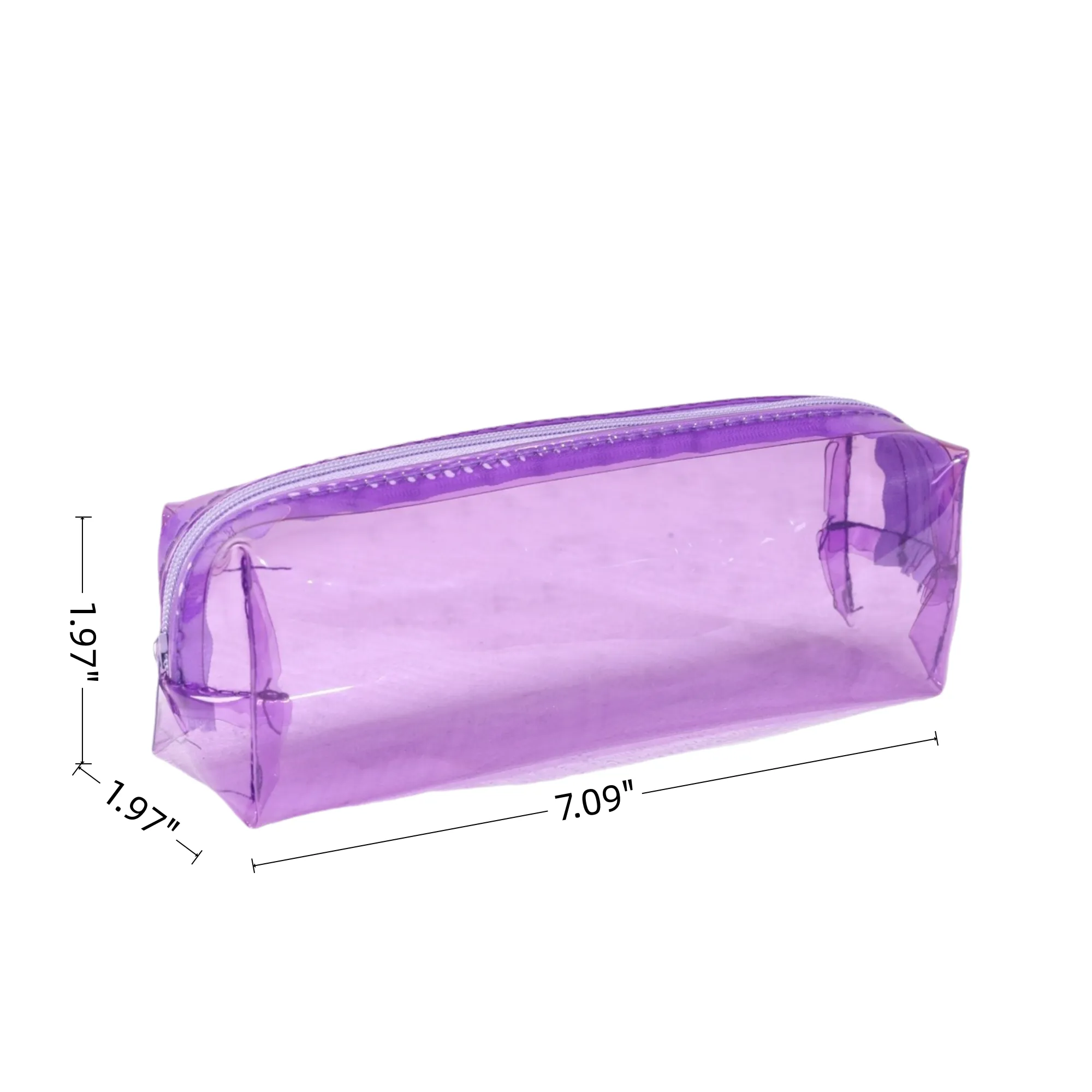 Large Capacity PVC Transparent Zipper Pencil Case 1