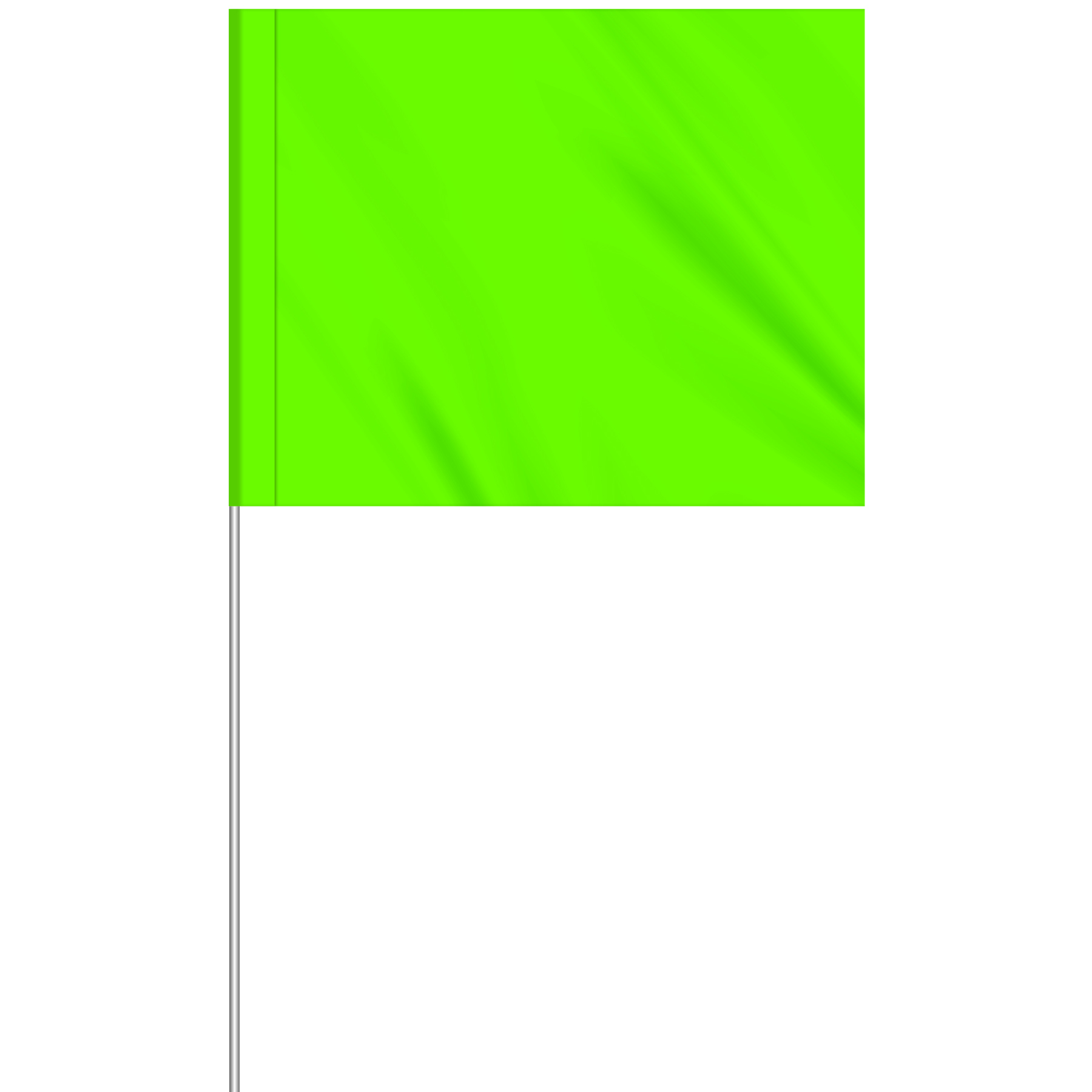 1-Color 4" x 5" Custom Vinyl Marking Flag w/ 18" Fiberglass Staff 2