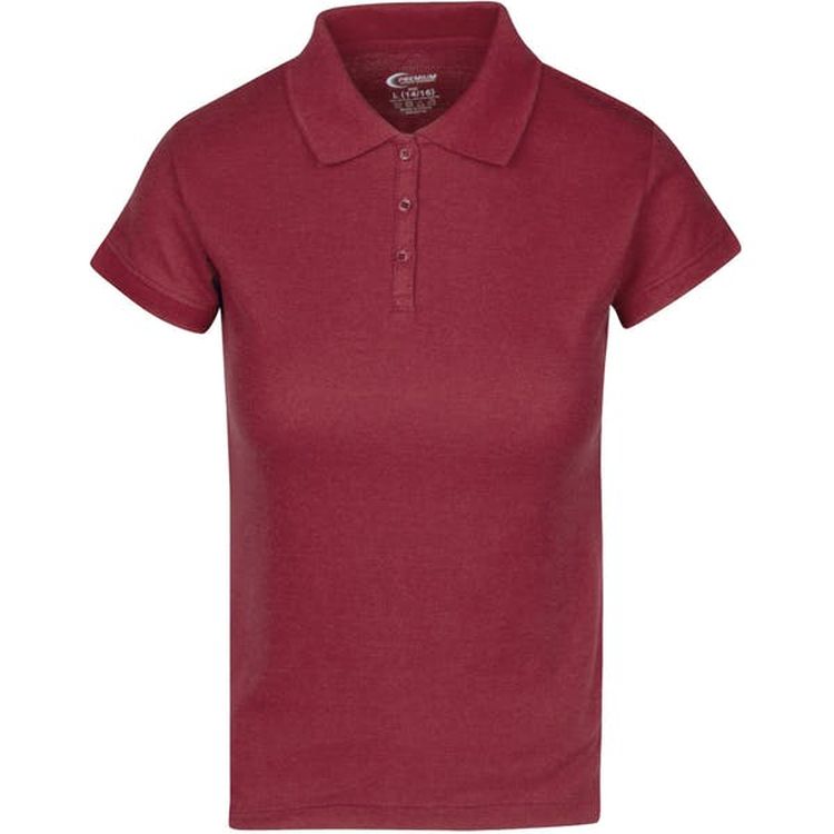 Juniors' Polo Uniform Shirts - Burgundy Size S 2
