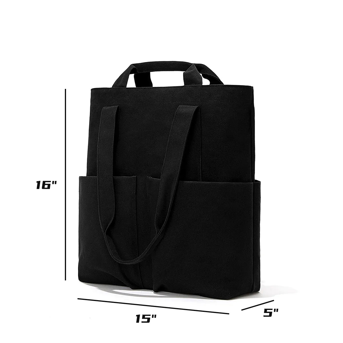 Multi Daily Use Canvas Tote Bag reusable Shoulder Crossbody, custom tote bag with logo imprint 3