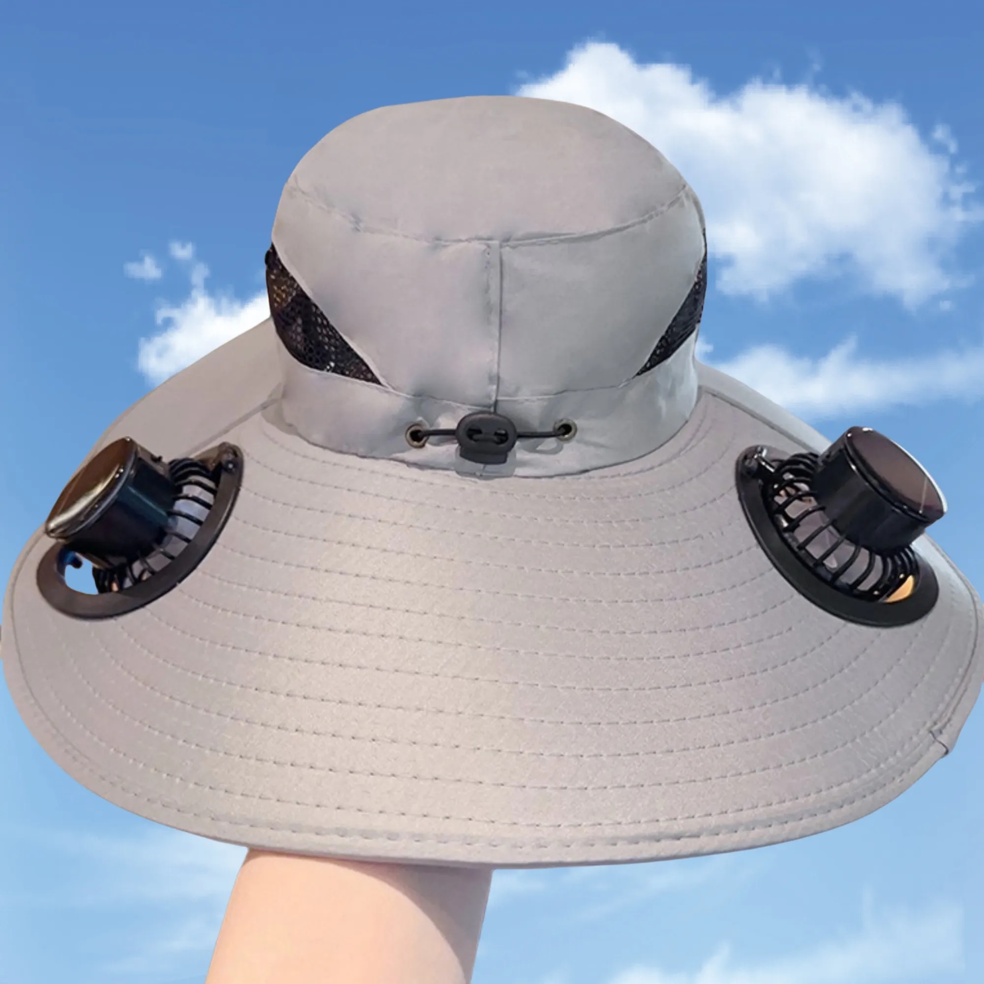 Summer Outdoor Sun Hat with Cooling Fan for Corporate Events 2