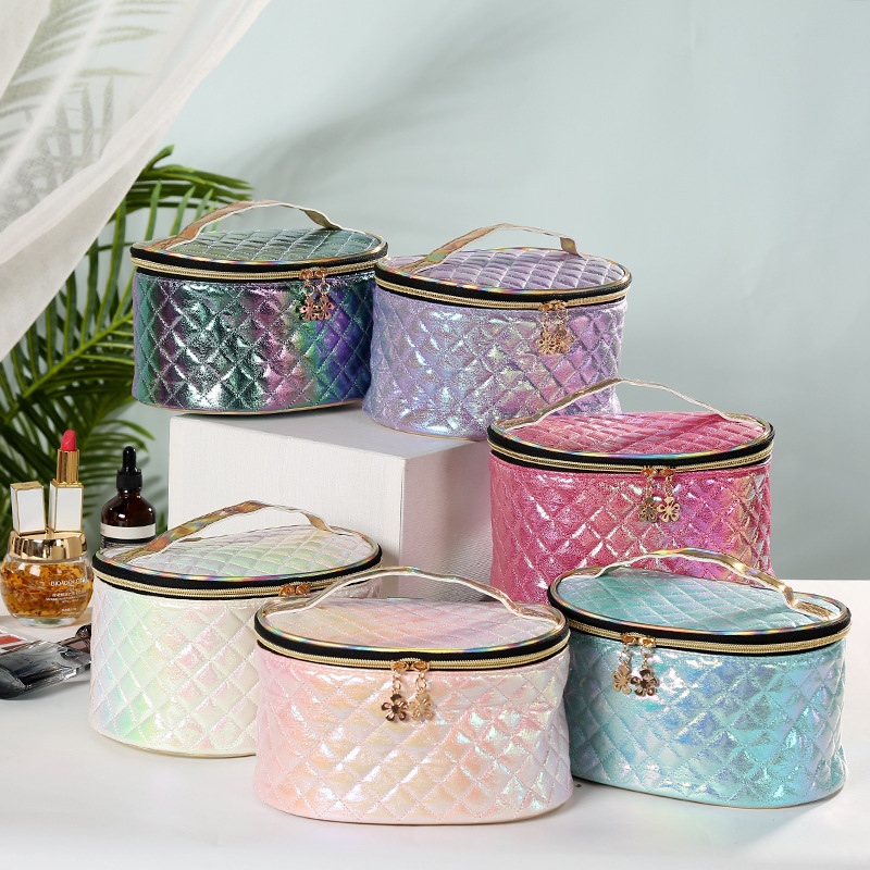 Holographic Argyle Toiletry Bag Cosmetic Bag 1