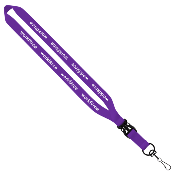 3/4" Polyester Lanyard with Slide Buckle Release & Swivel Snap Hook 12
