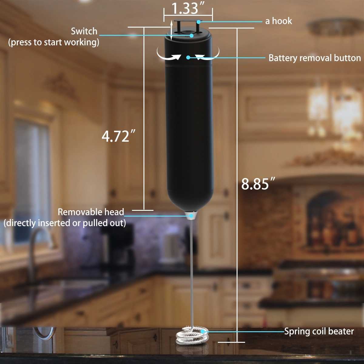 Electric Milk Frother Handheld 2