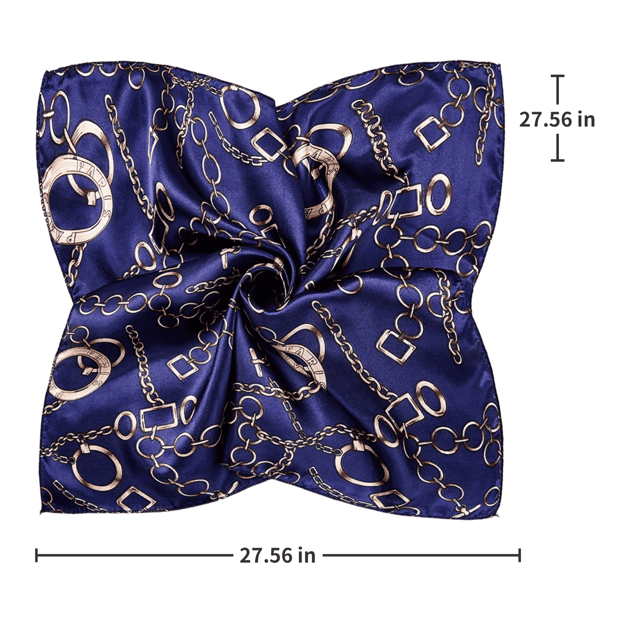 Custom Imitation Silk Fashion Square Scarf 4