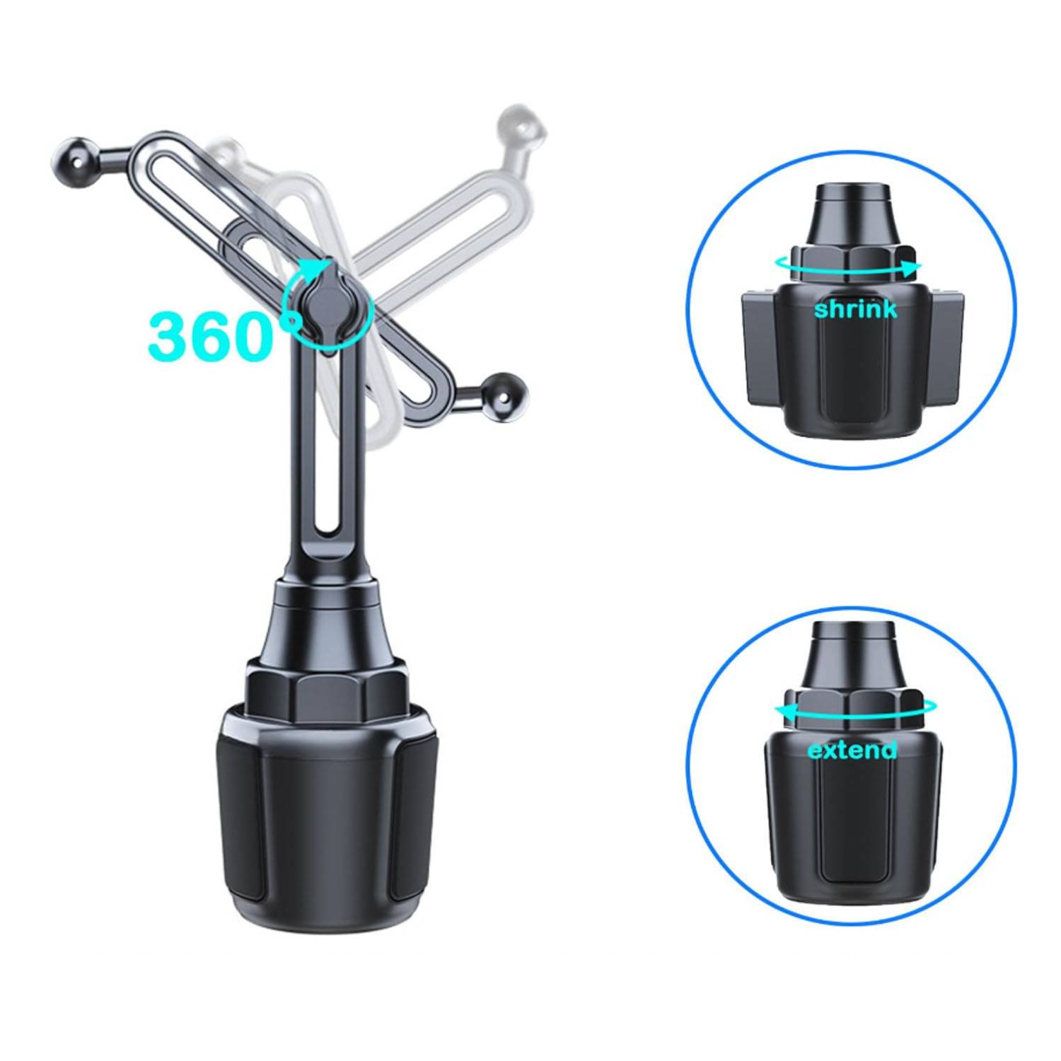 Plastic Anti-Vibration Universal Car Cup Holder Phone Mount 3