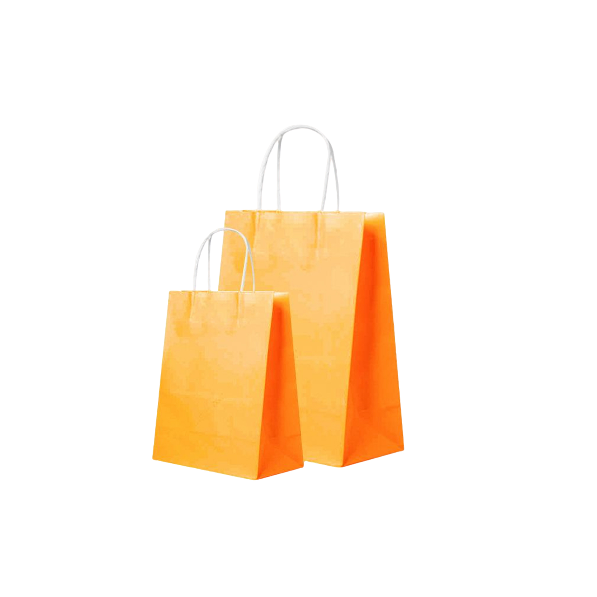 White Kraft Paper Shopper With Twisted Handle 8.3 X 4.4 X 10.7" 16