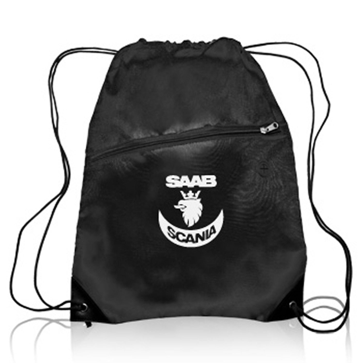 Drawstring Sports Bag with Front Zipper Pocket & Earphone Slot 6