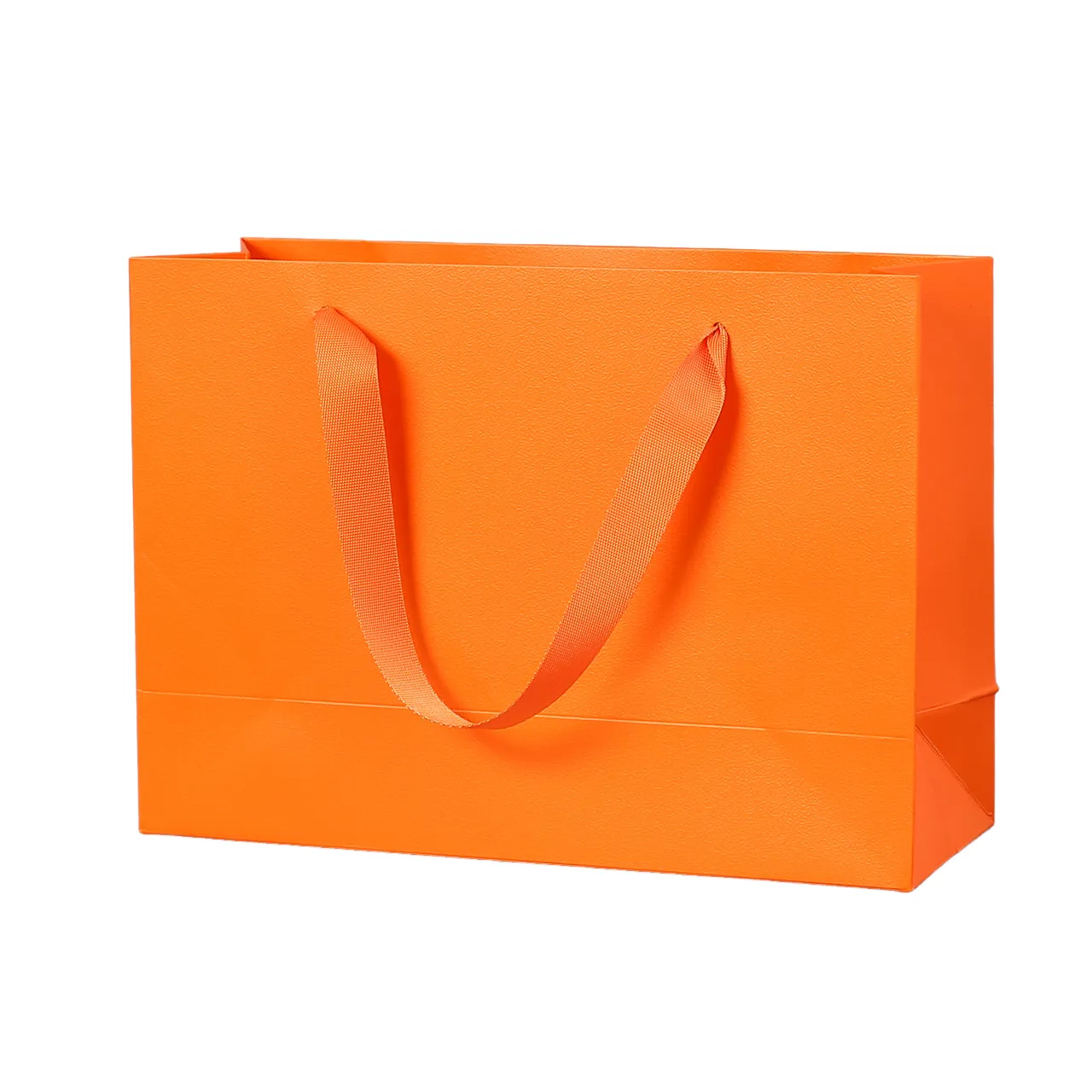 Recyclable Kraft Paper Bag 13x10 with Ribbon Handles 7