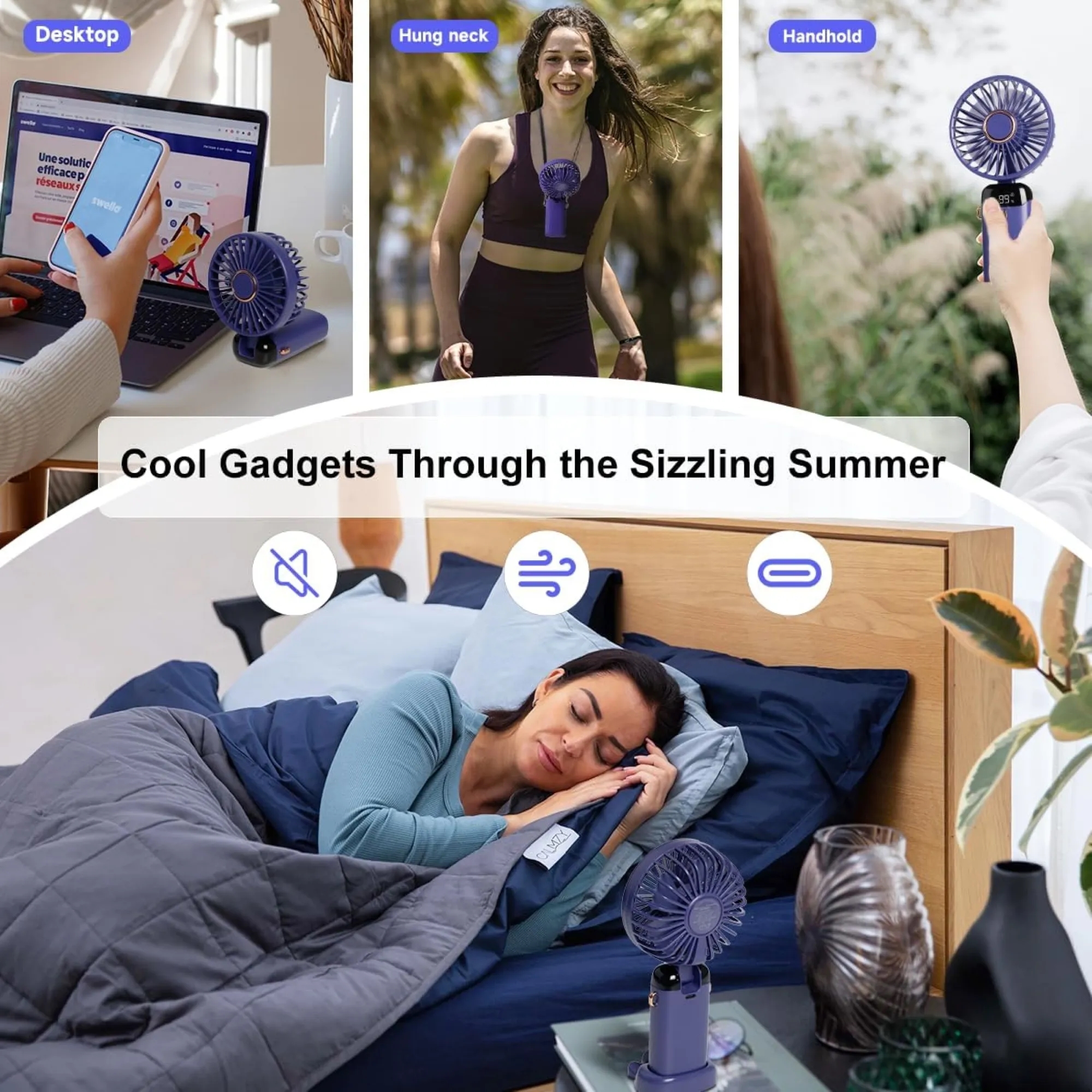 Portable Triple-Function Long-Lasting Handheld Fan 5