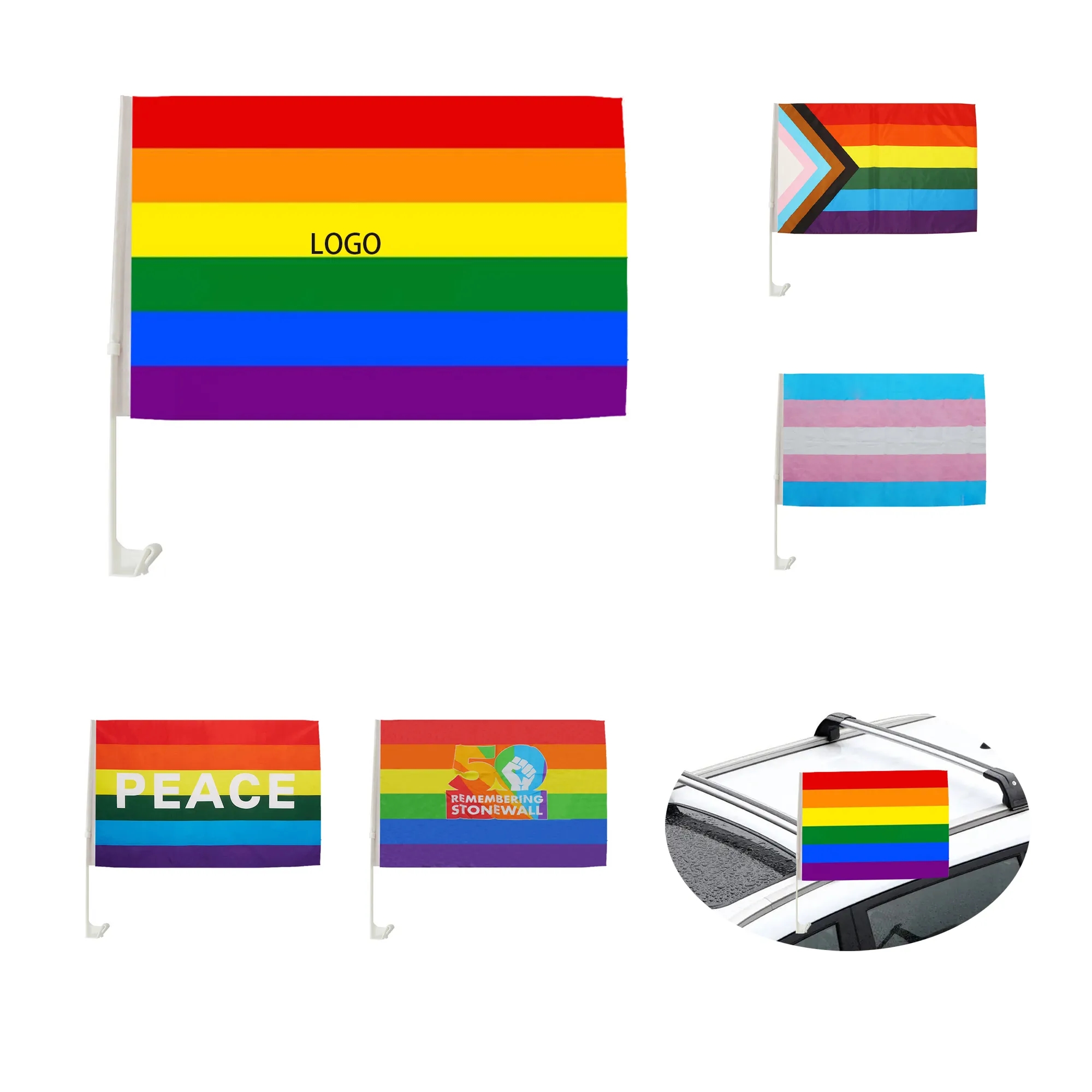 Rainbow Auto Flag