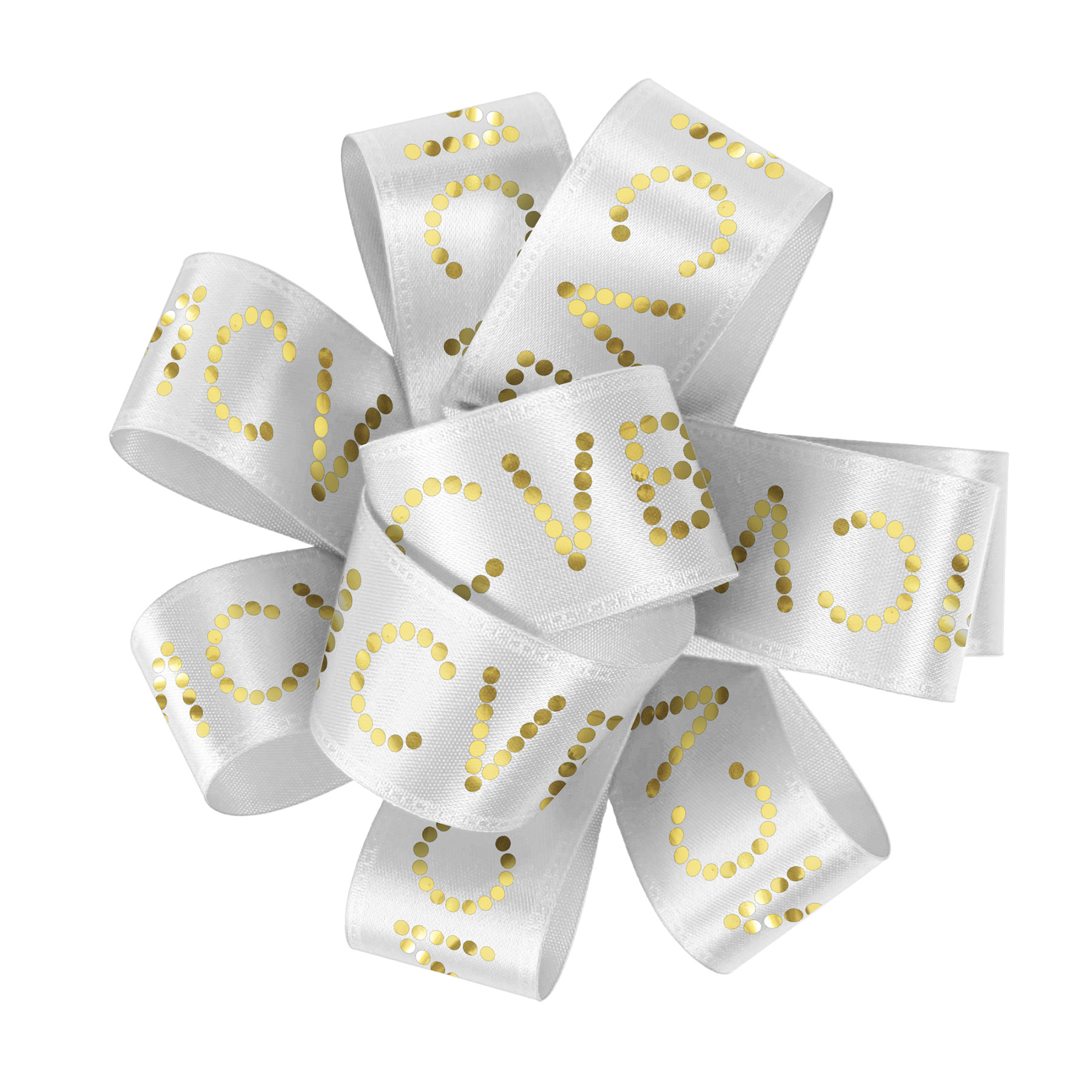 1" Badge Satin Bow - Sparkle 21
