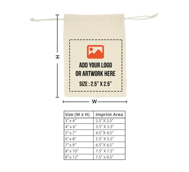 Canvas Drawstring Bags - Printed (Front and Back) 6
