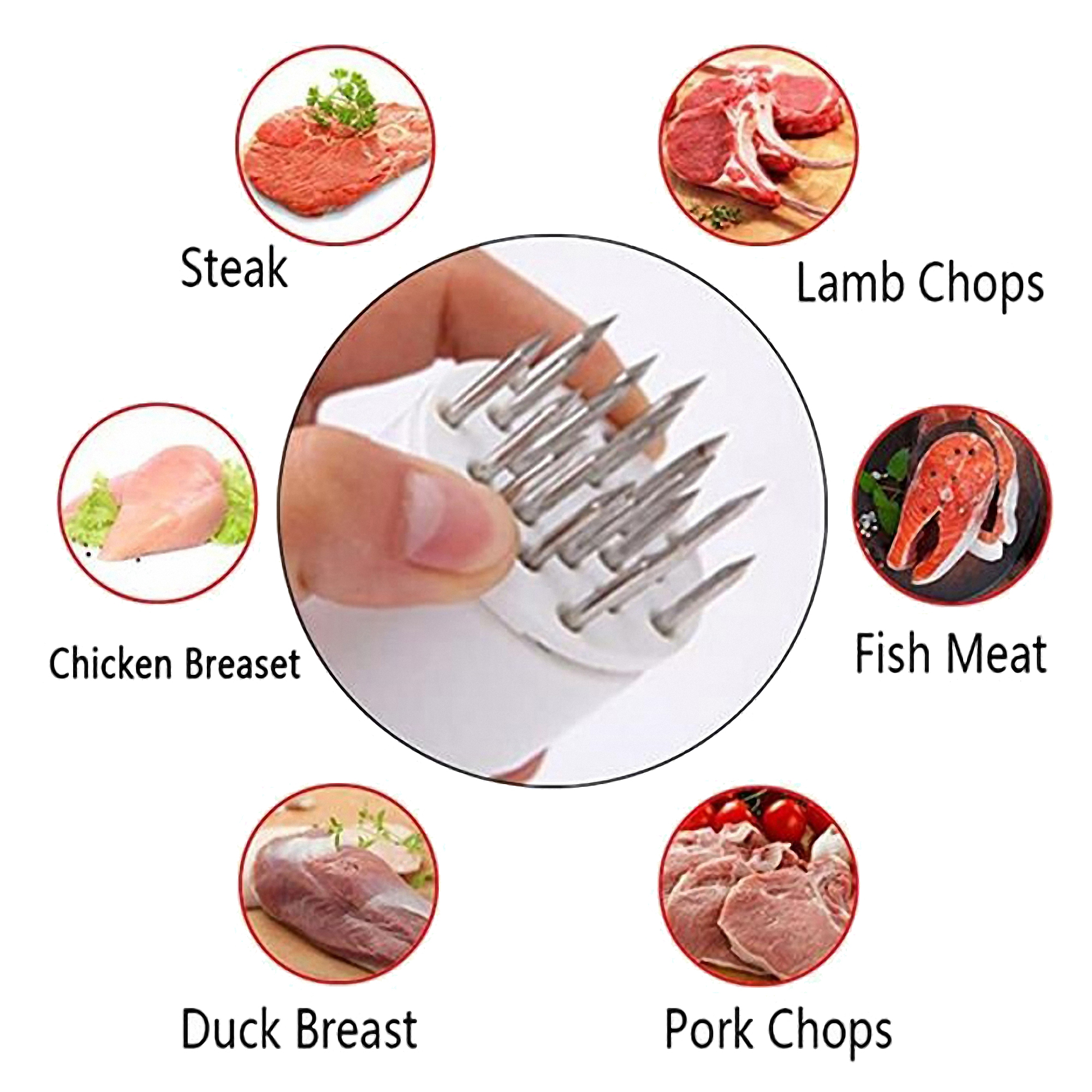 Professional Stainless Steel 24 Needle Meat Tenderizer 3