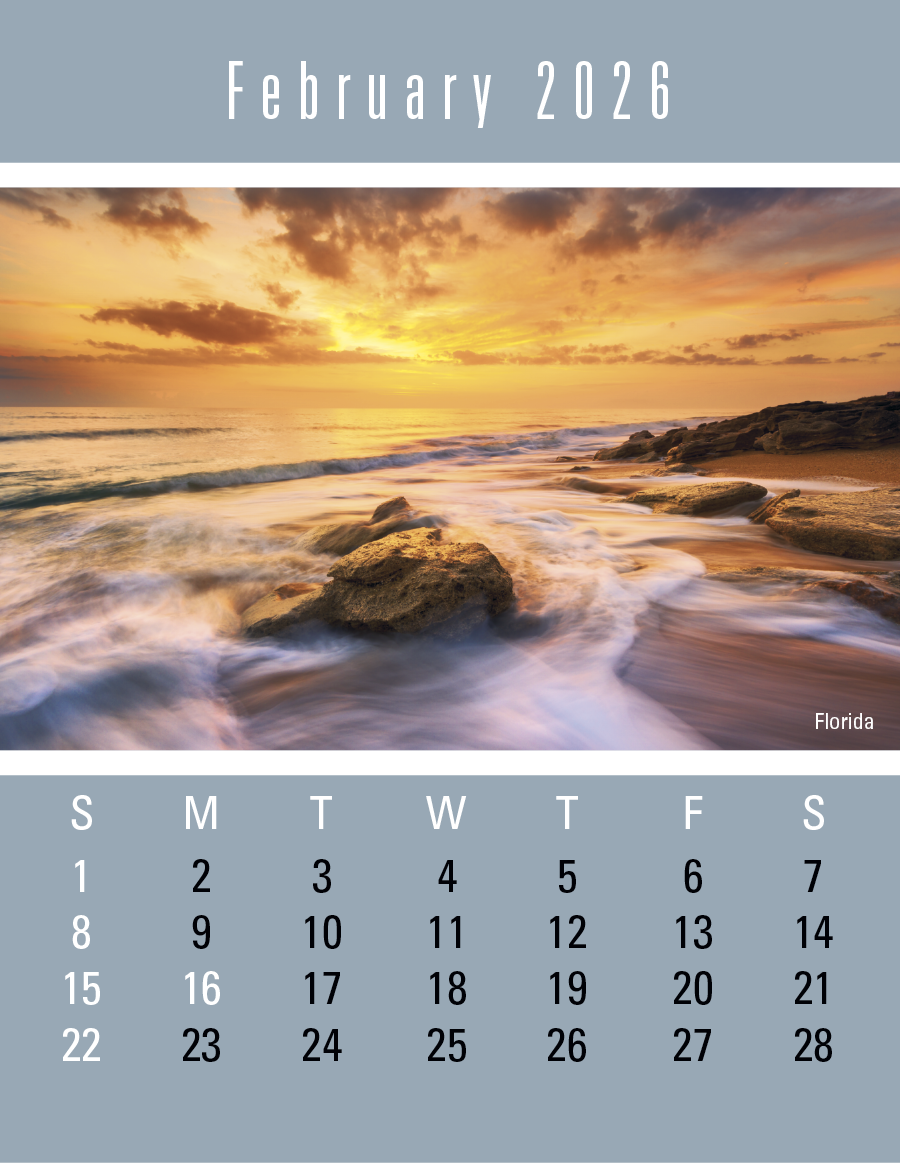 Press-N-Stick Scenic Calendar