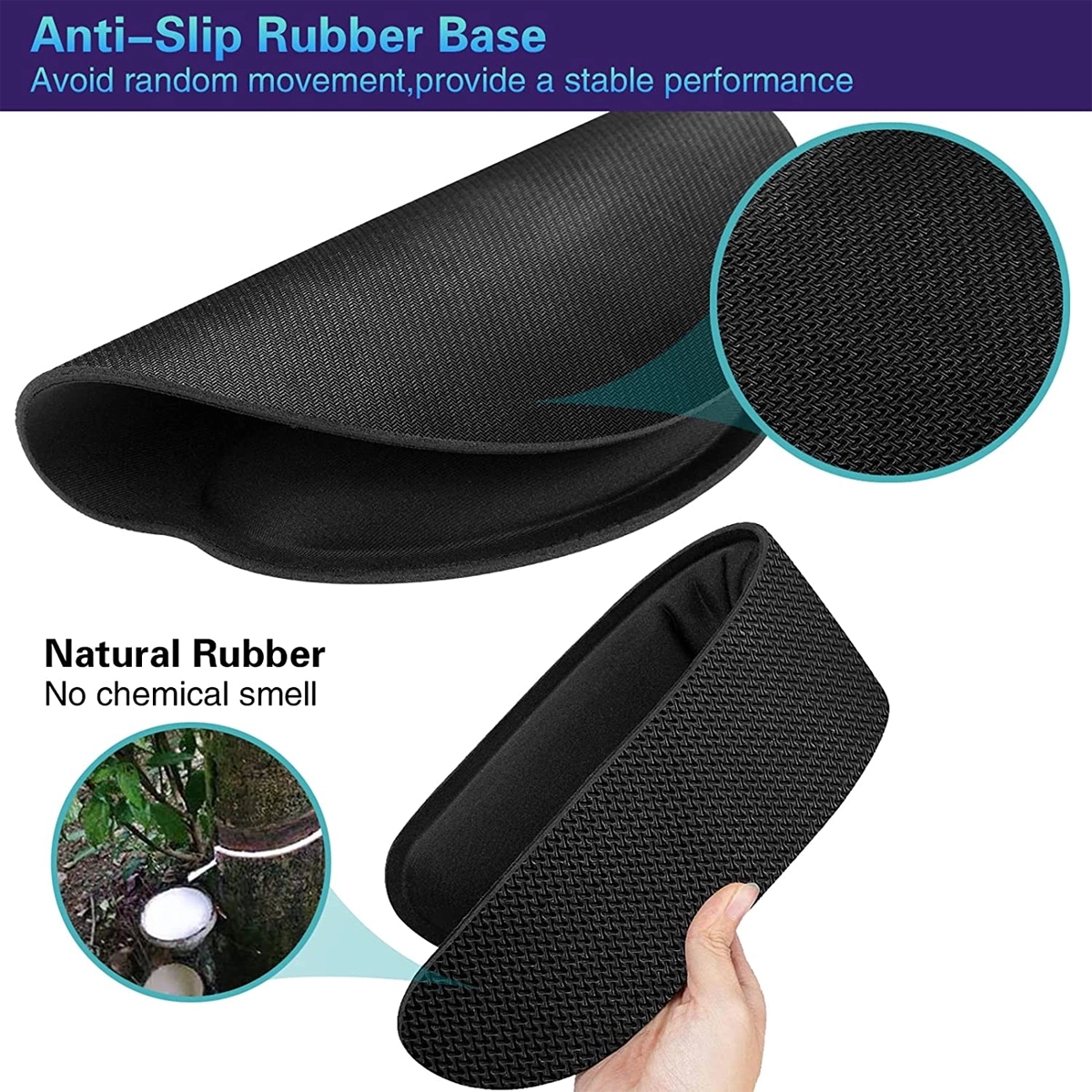 Memory Foam Keyboard And Mouse Wrist Rest Pads Set 2