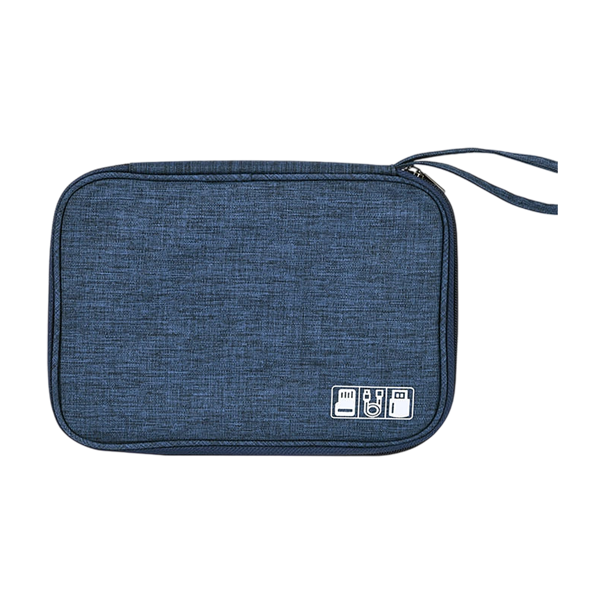 Nylon Travel Electronics Organizer Bag With Elastic Loops 9.45" 5