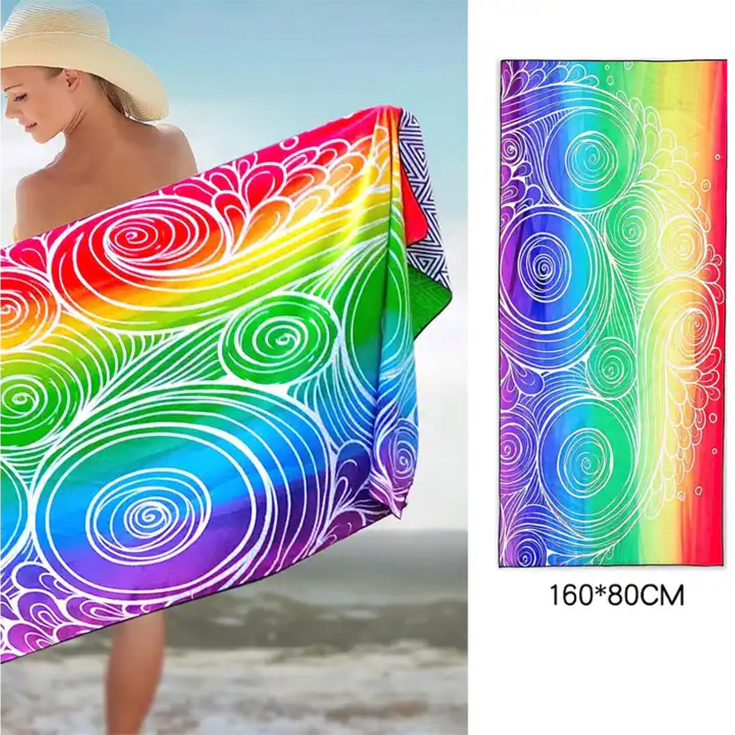 35″ X 60″ Sublimated Silk Touch Velour Beach Towel 2
