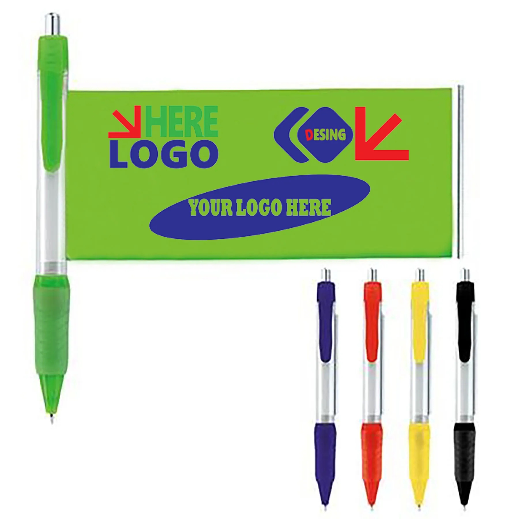 Flag Banner Pens with Full Print Logo 2