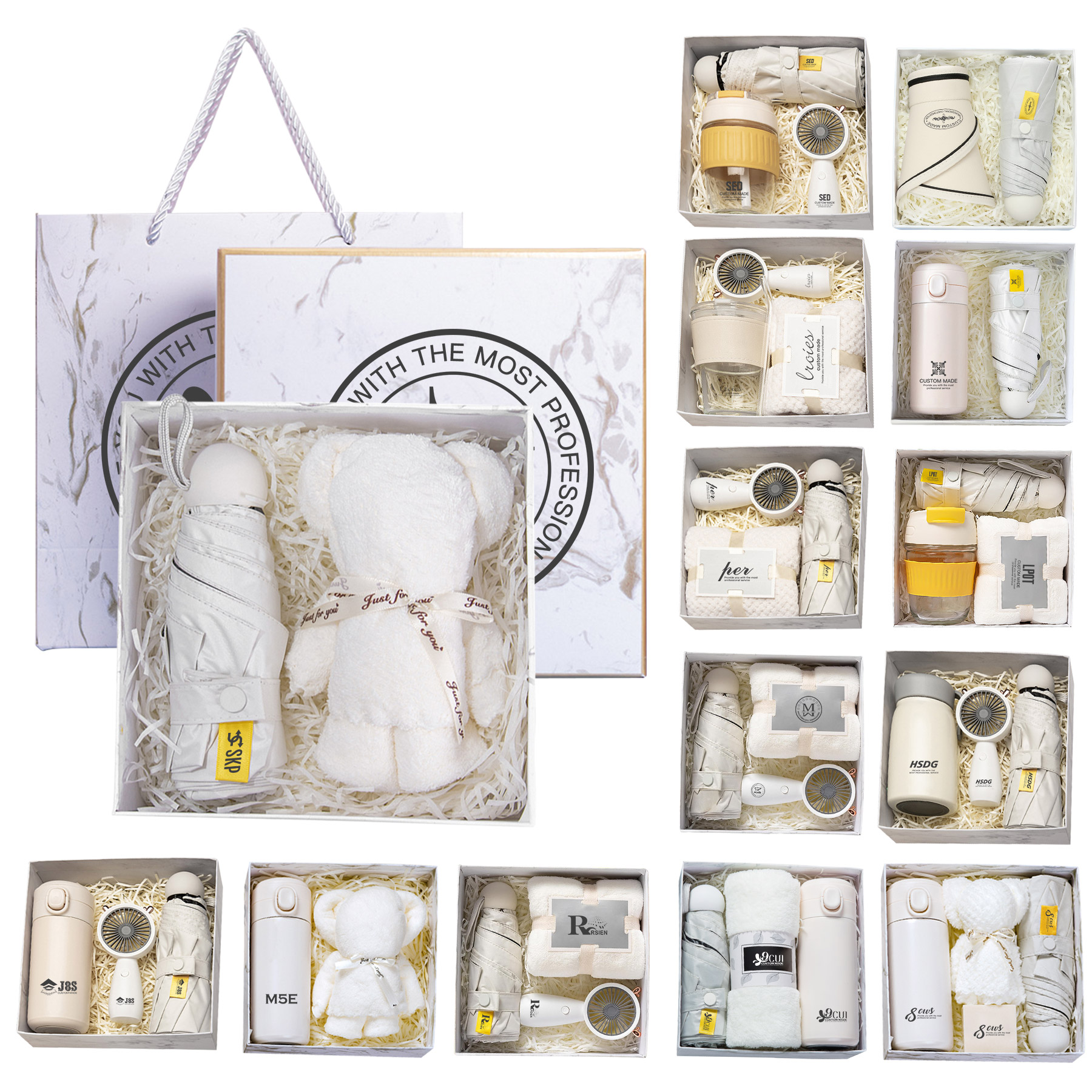 Gift Set with Umbrella, Towel, Handheld Fan 5