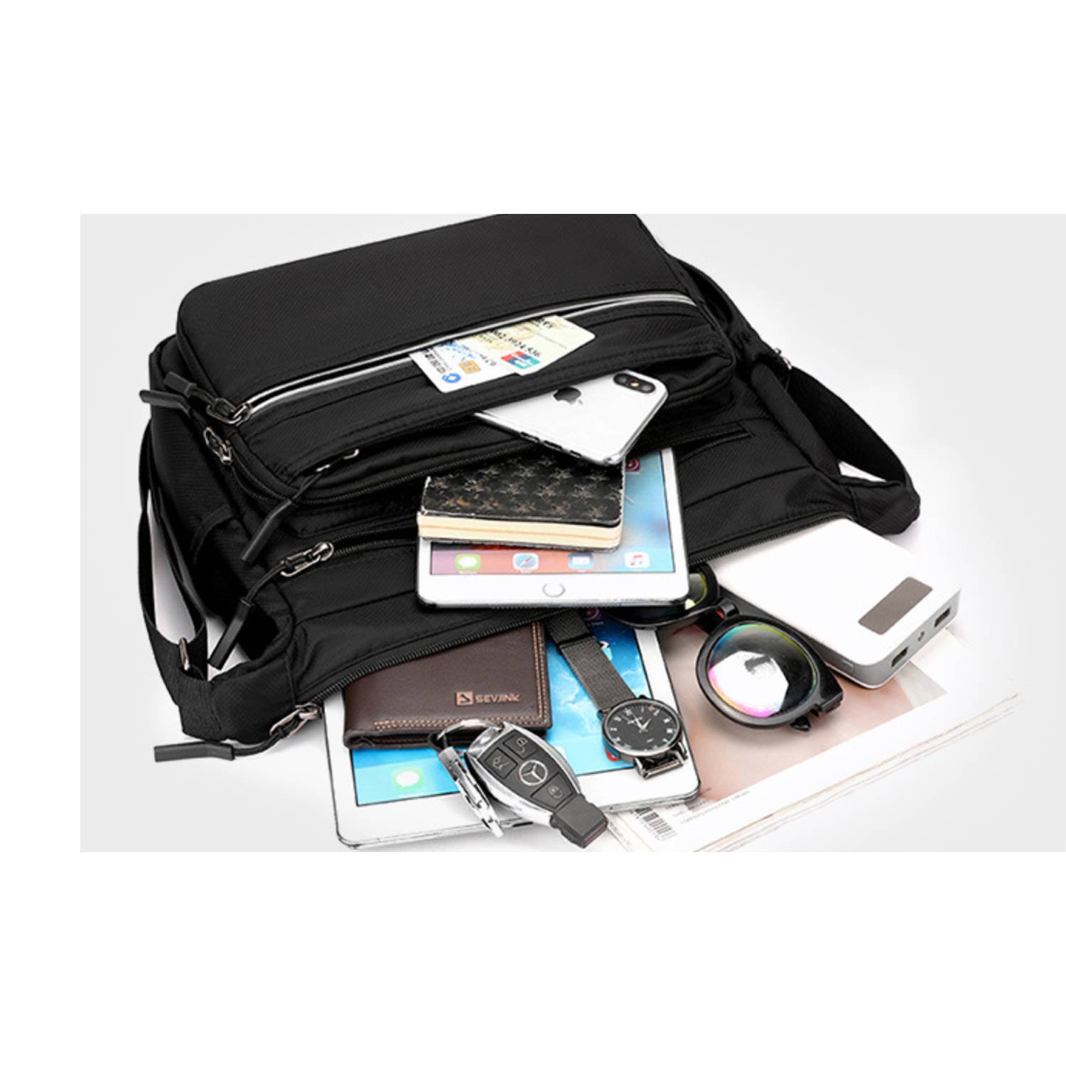 Men's Outdoor Nylon Travel Leisure Shoulder Crossbody Bag 5