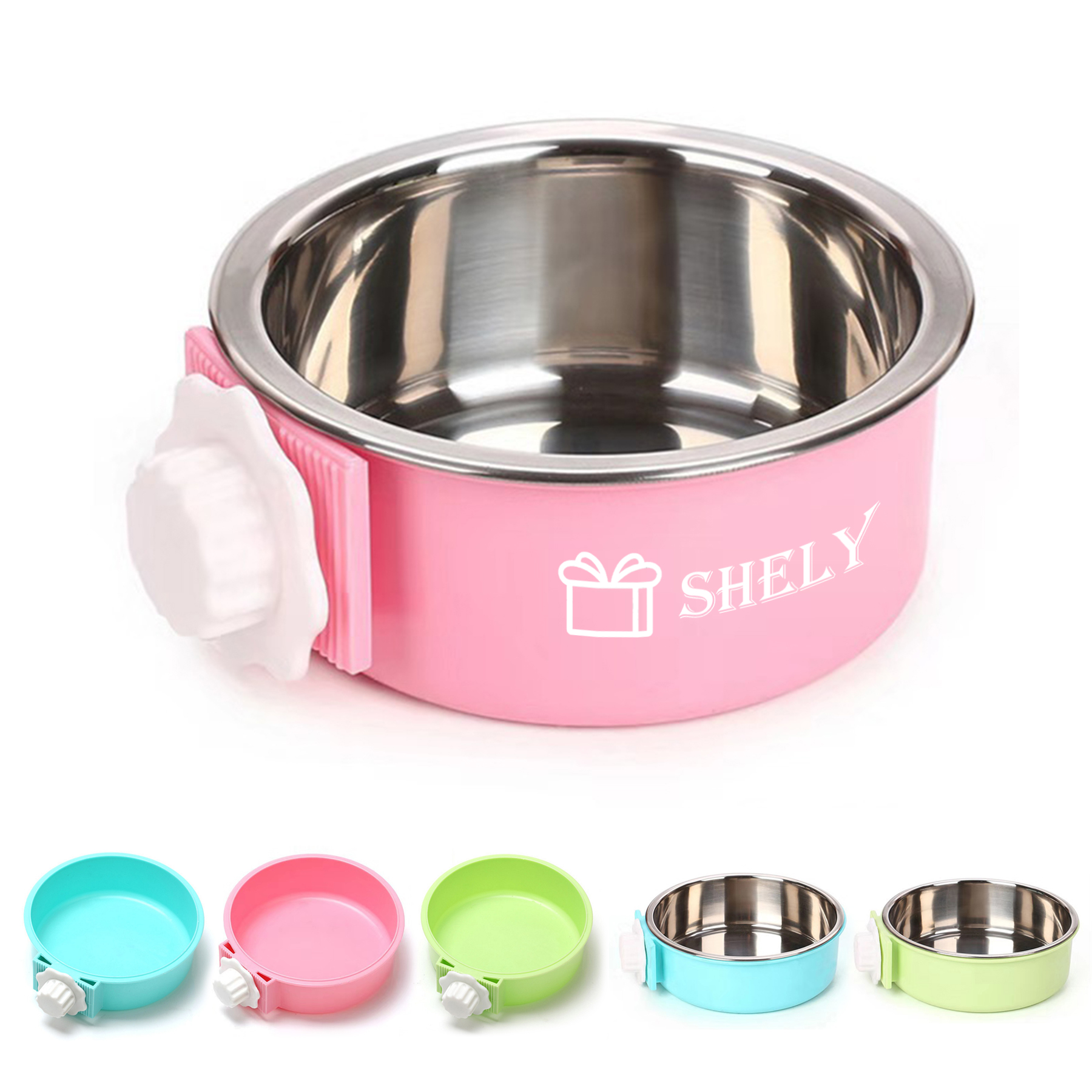 Stainless Steel Pet Dog Cat Food Water Bowl 4