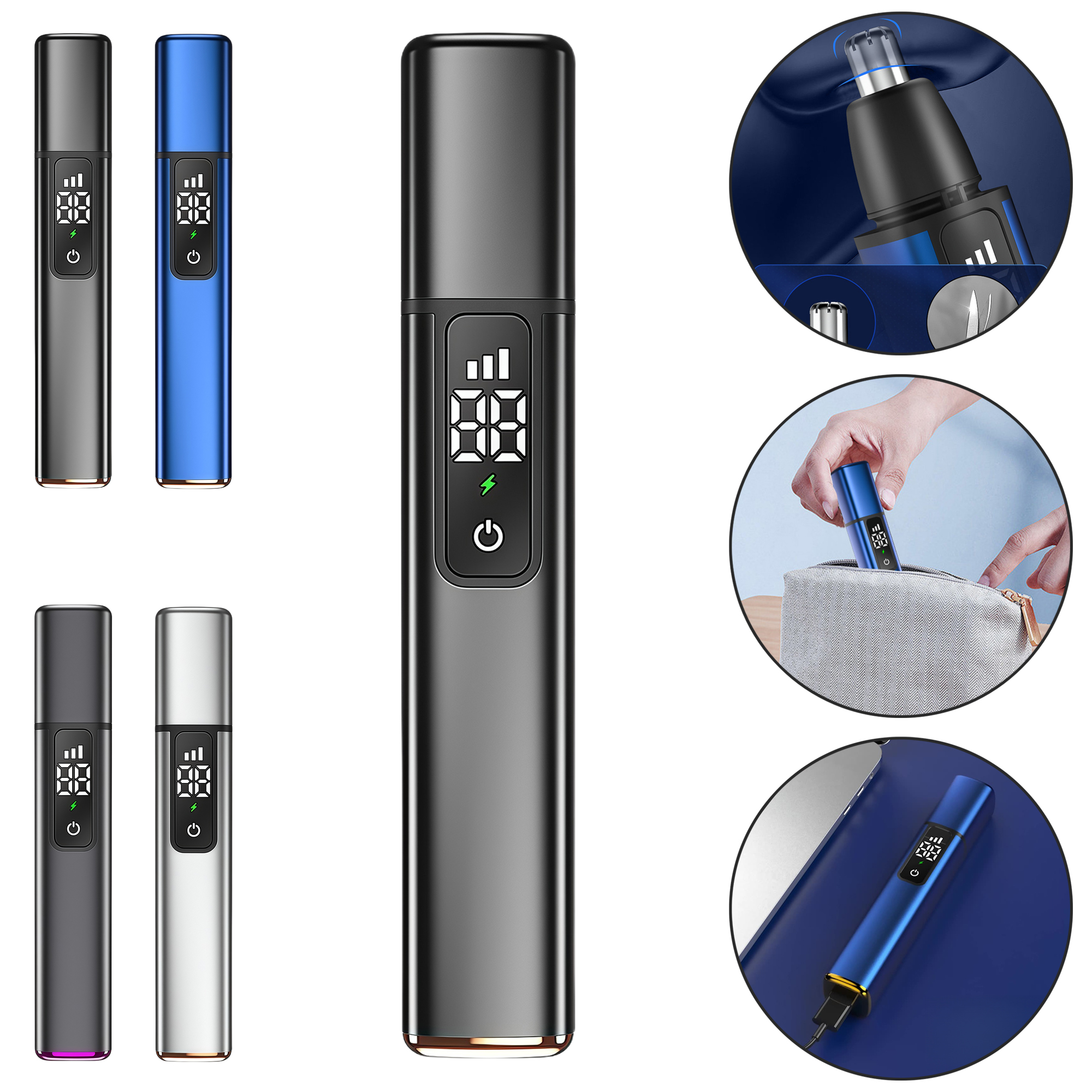 Rechargeable Electric Nose Hair Trimmer with Stainless Steel Blades 6