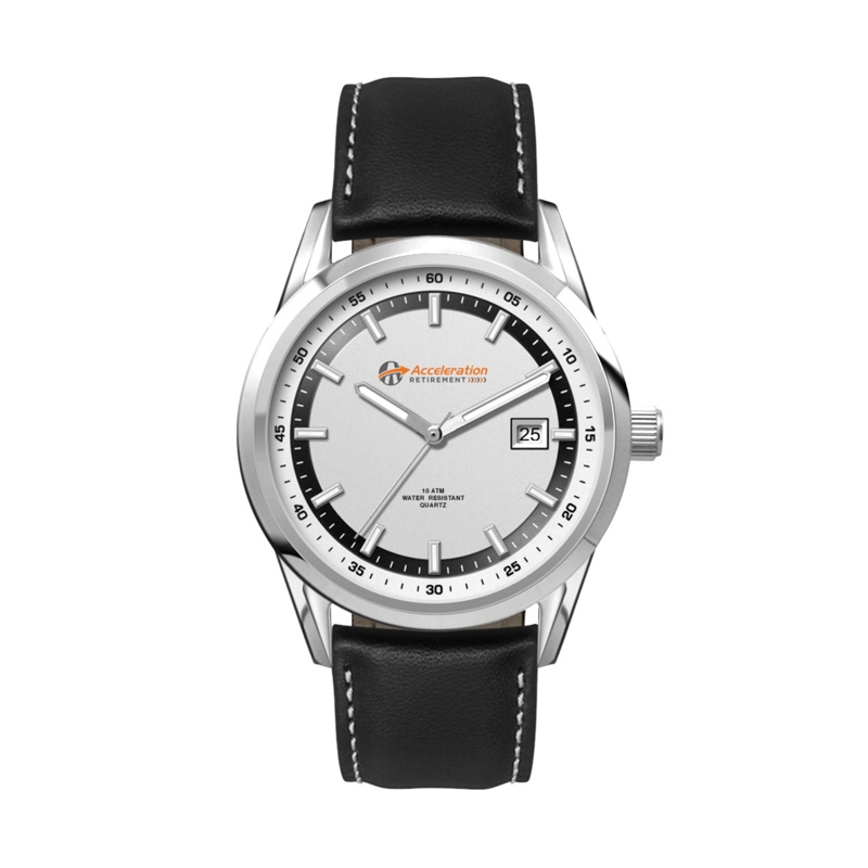 42MM, SS, SILVER CASE, 3-HAND MVT, DTE