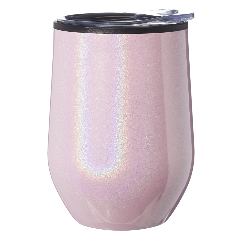 12 oz. Iridescent Stemless Wine Glasses with Lid