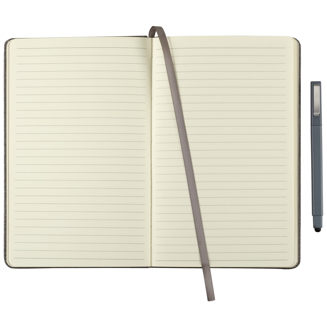 FSC® Mix 5.5" x 8.5" Heathered Hard Bound Journal 32