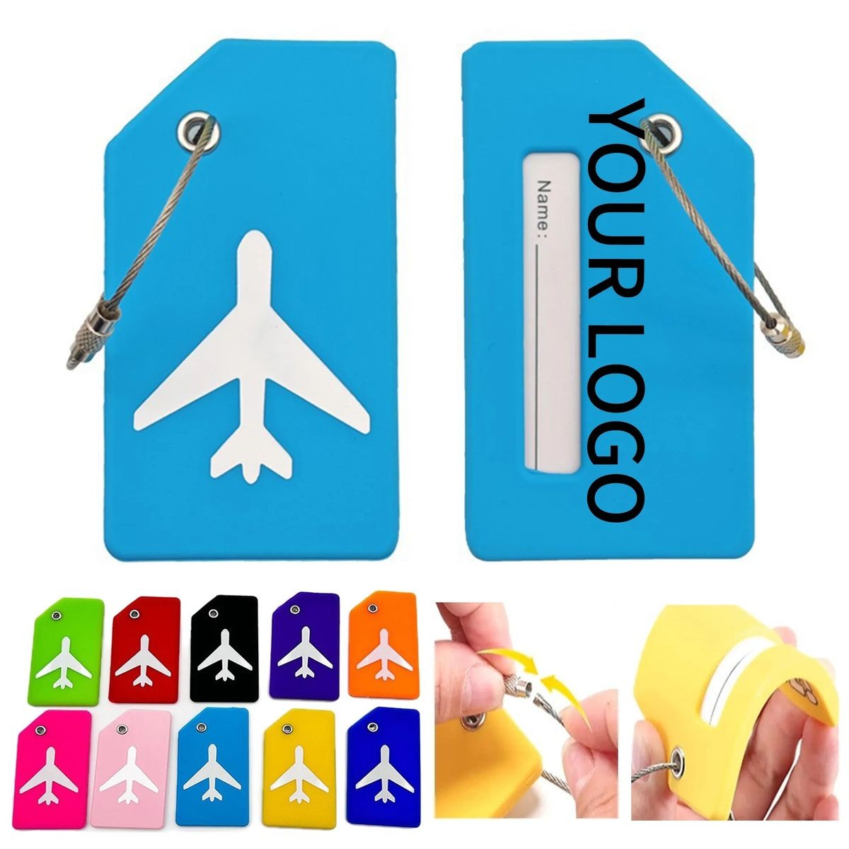 Sleek Aluminum ID Tag for Baggage Identification 11