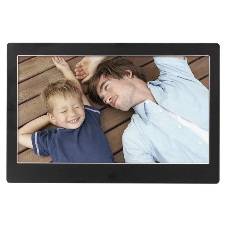 7" LCD Digital Photo Frame W/Brushed Metal Finish 12