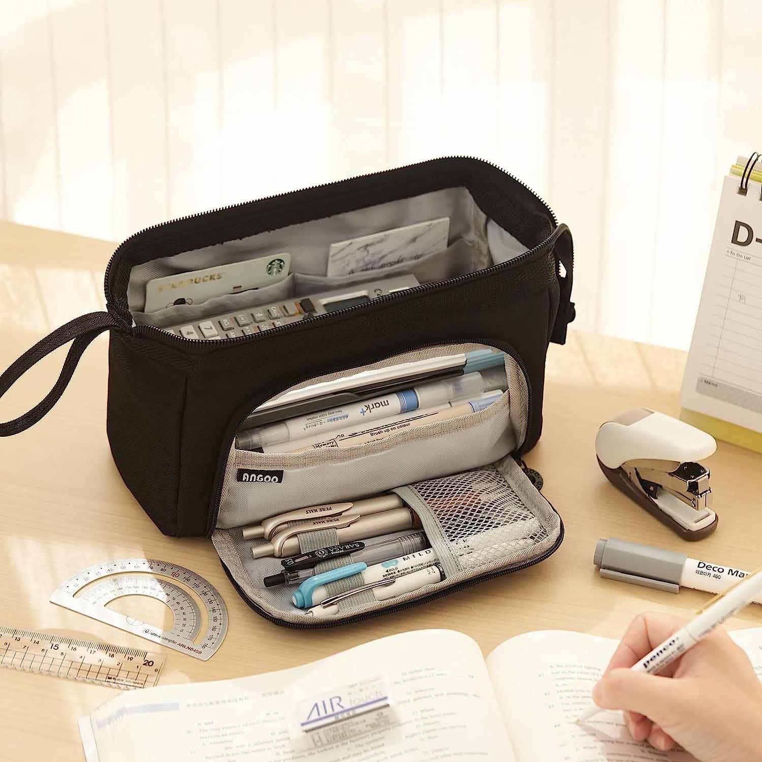 Large Capacity Pencil Pouch Handheld Pen Bag 4