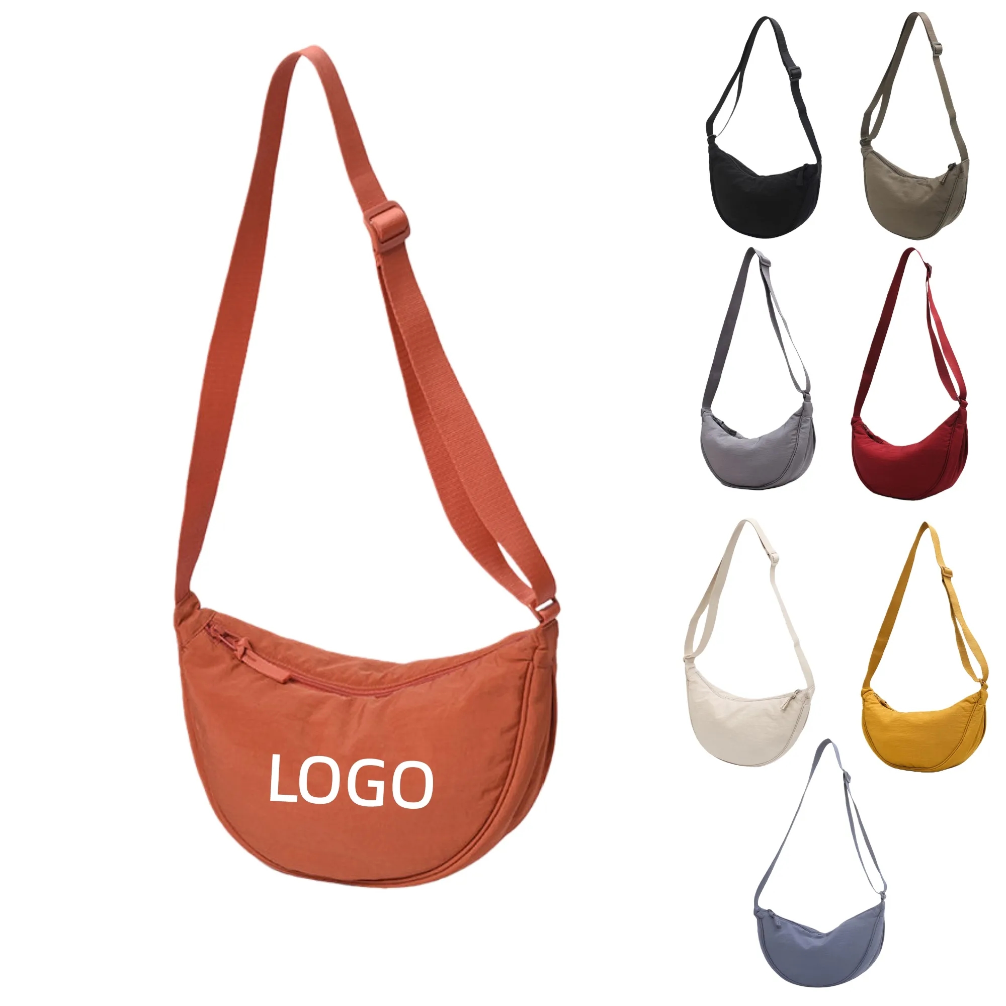 Women's Lightweight Crossbody Shoulder Hobo Bag with Zipper