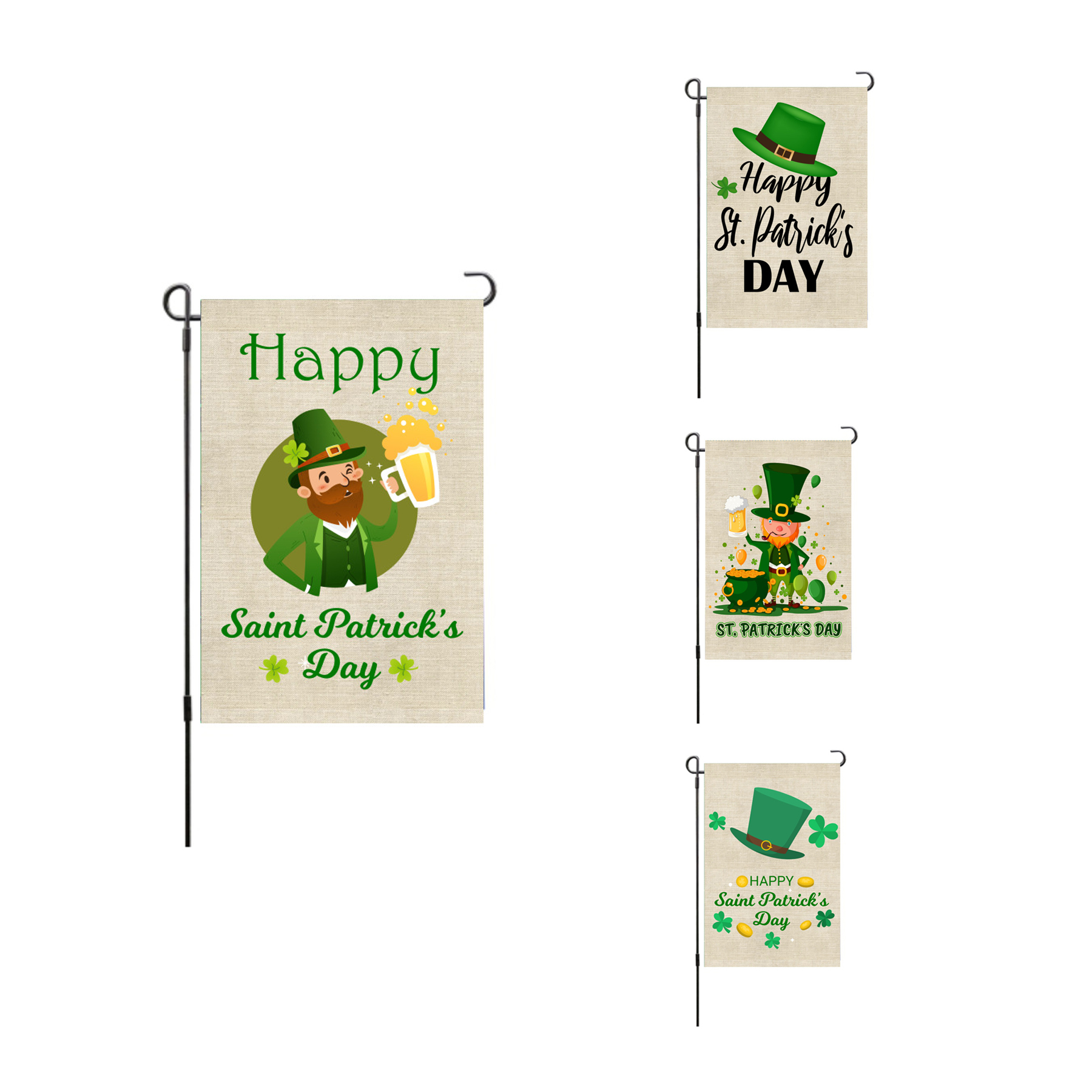 Full Color Printed Linen Garden Flag 2