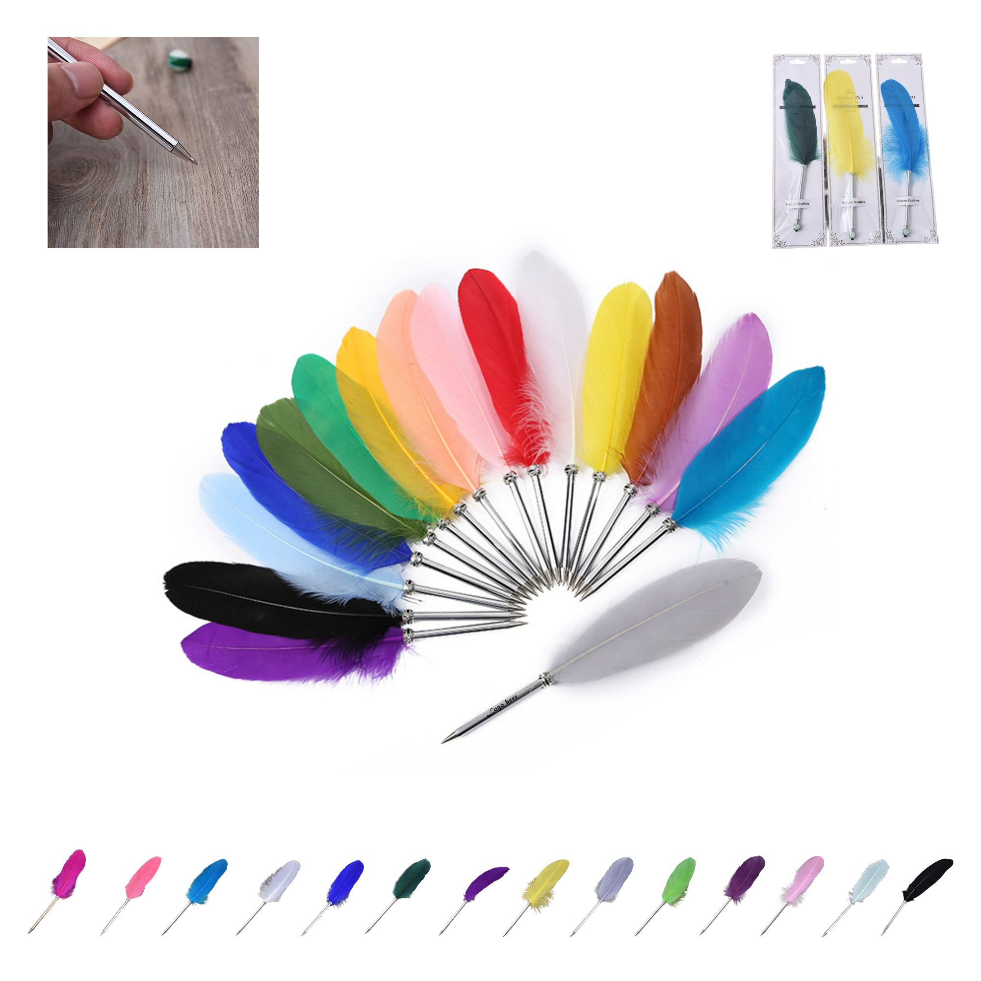 Customizable Creative Feather Quill Pen Ballpoint 1