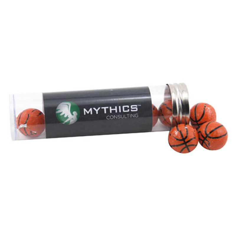 Tube with Chocolate Basketballs 1