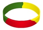 Embossed Segmented Silicone Wristband Keychain 1