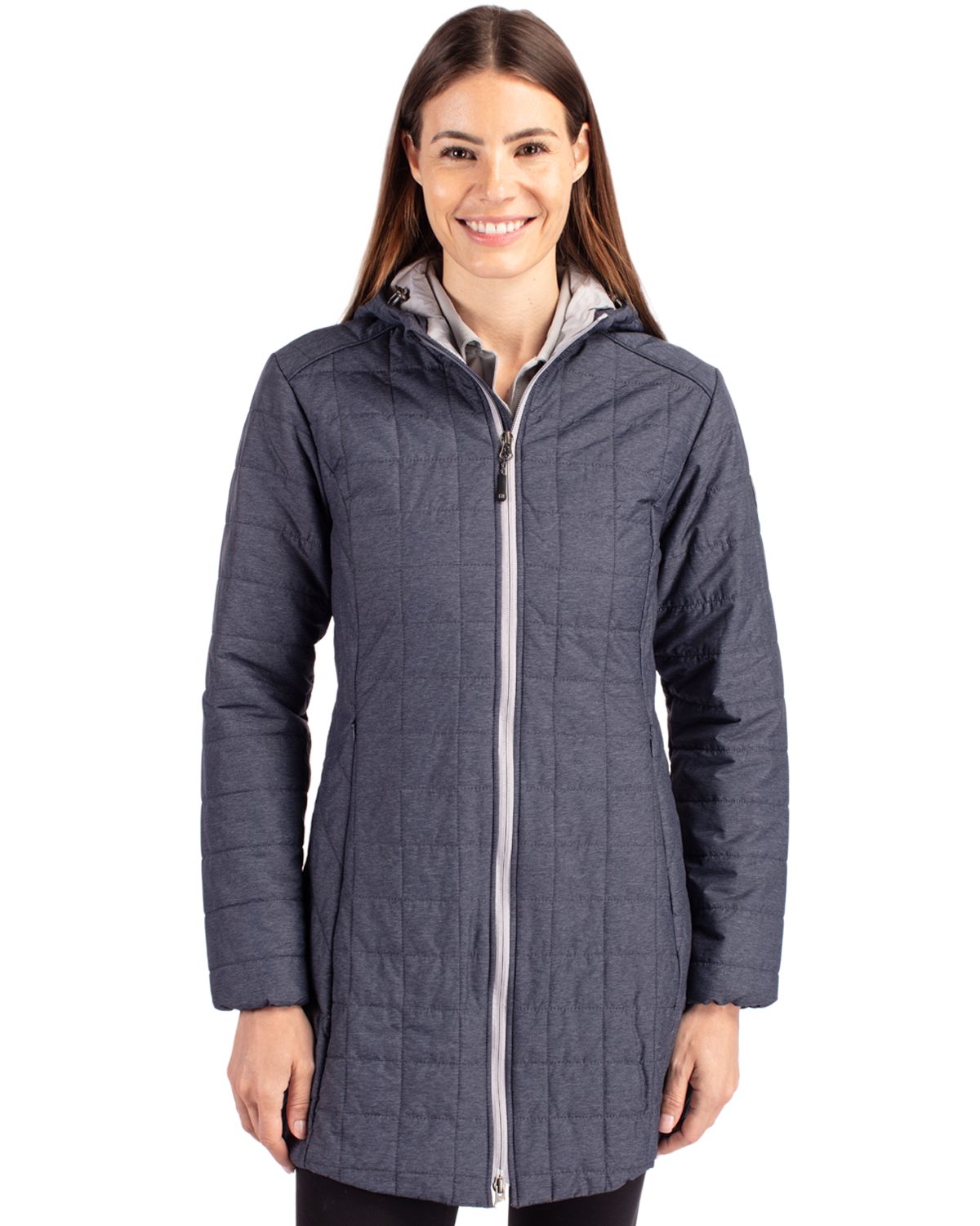 Rainier PrimaLoft Womens Eco Insulated Hooded Long Coat